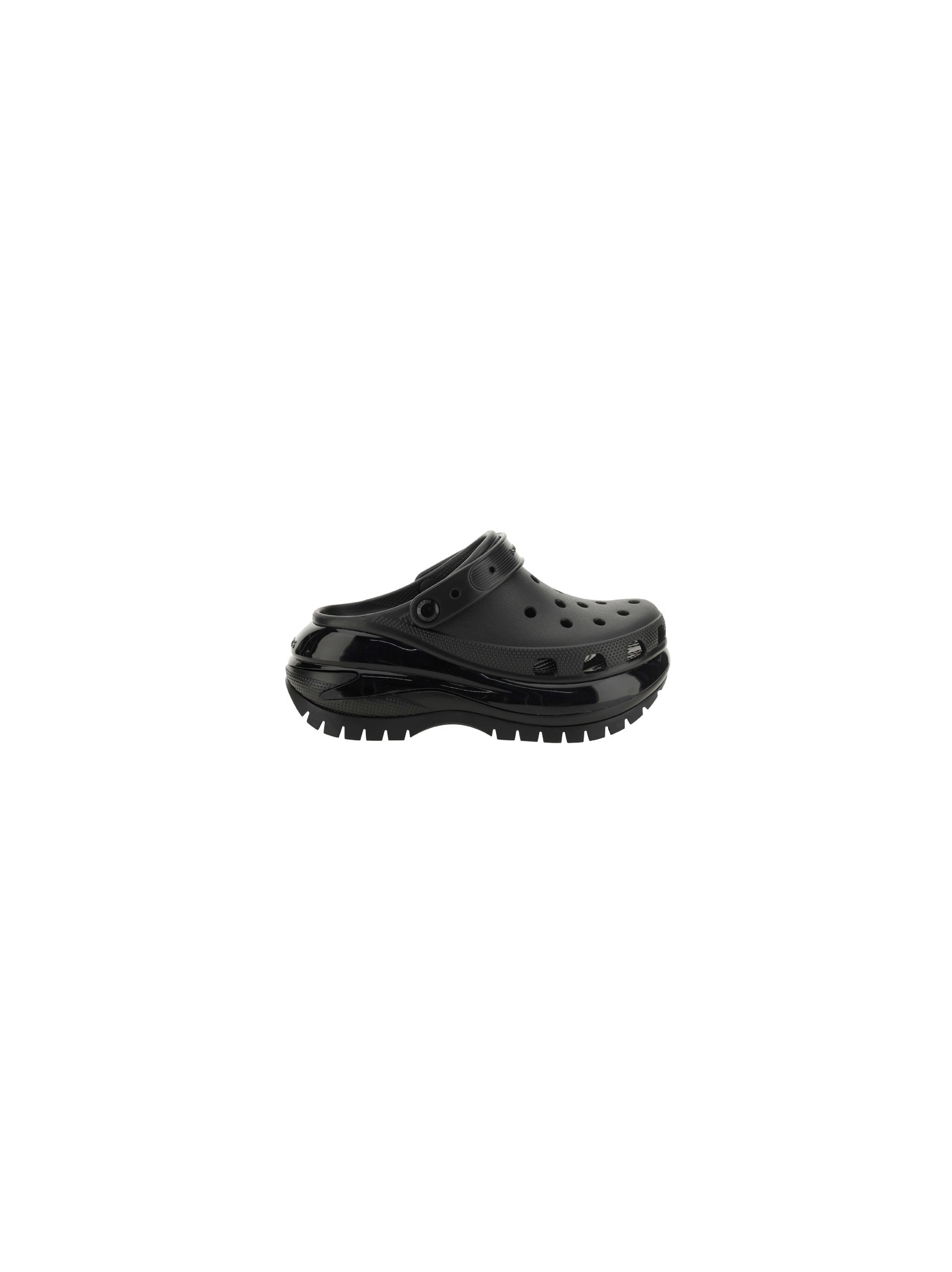 Shop Crocs Classic Mega Crush Sandal In Black