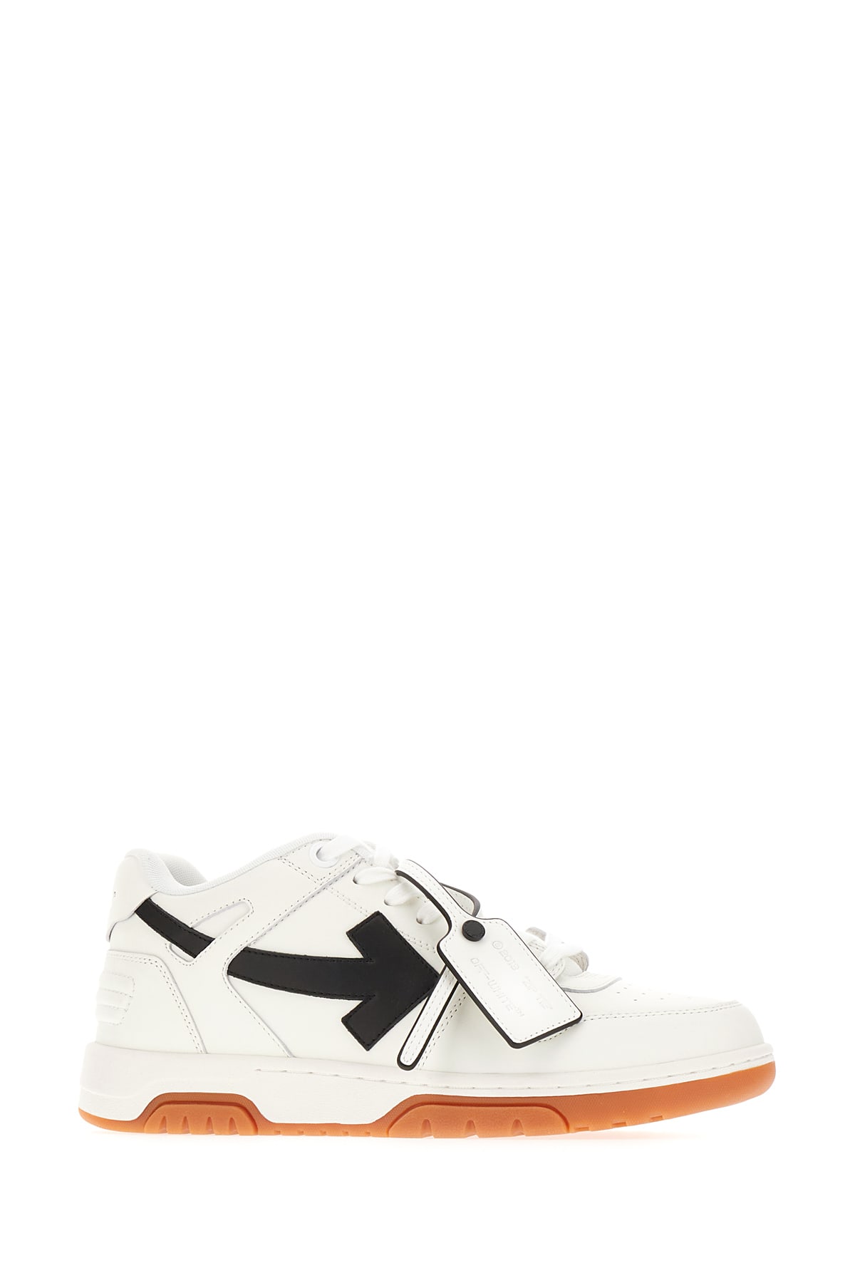 Shop Off-white Ivory Leather And Polyester Out Off Office Sneakers In Bianco Nero