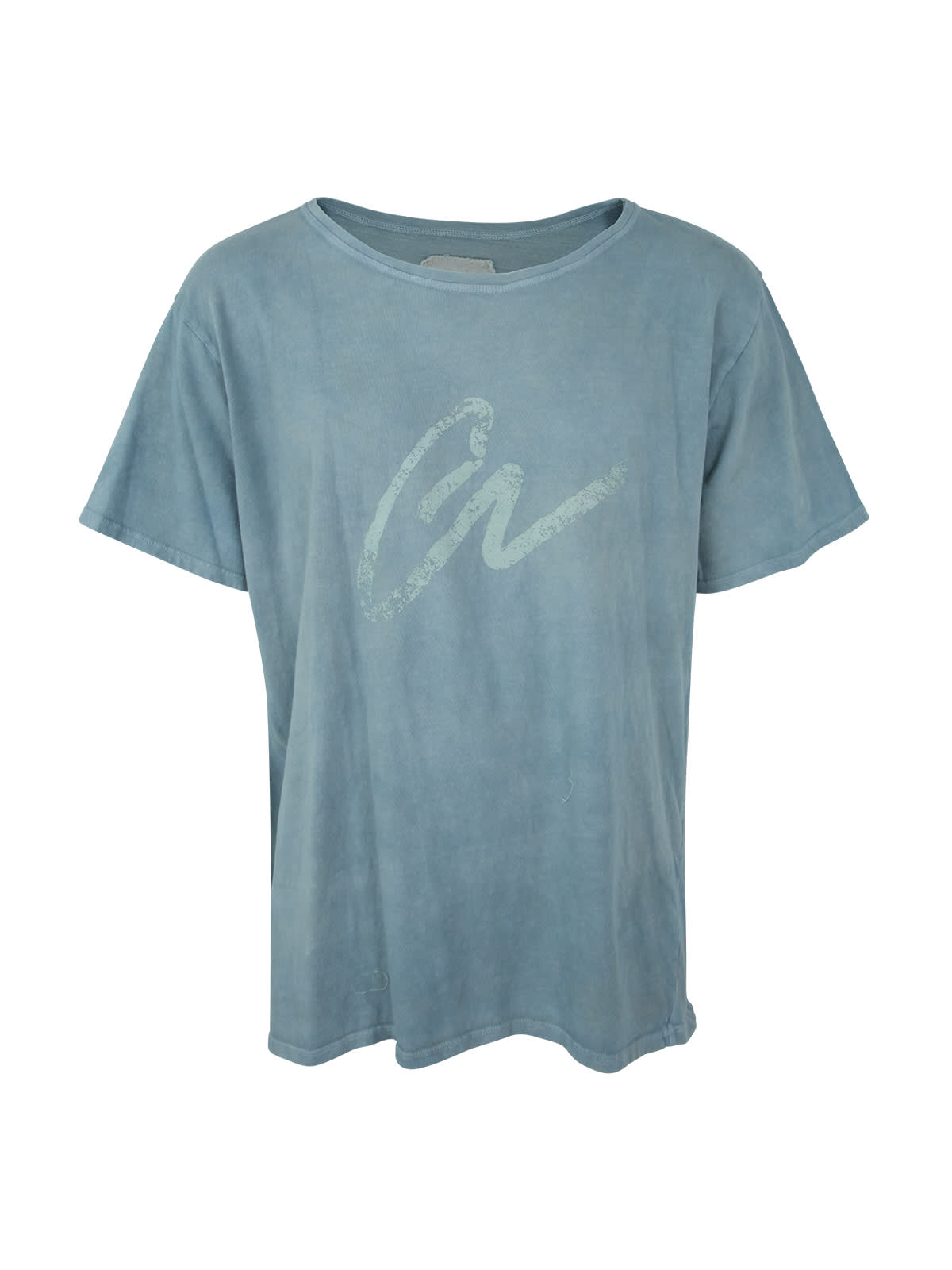 Greg Lauren Turtle Neck Blouse In Blue