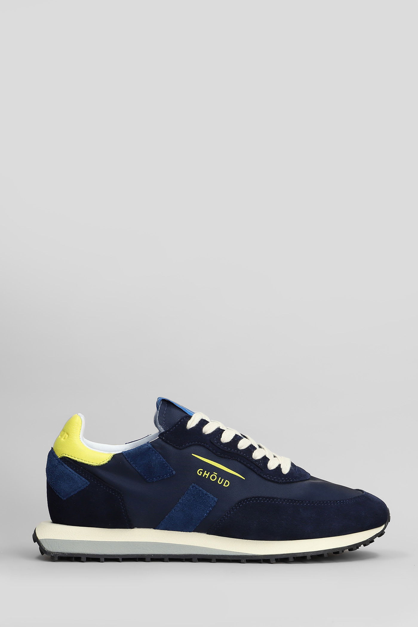 Rush Sneakers In Blue Suede And Fabric