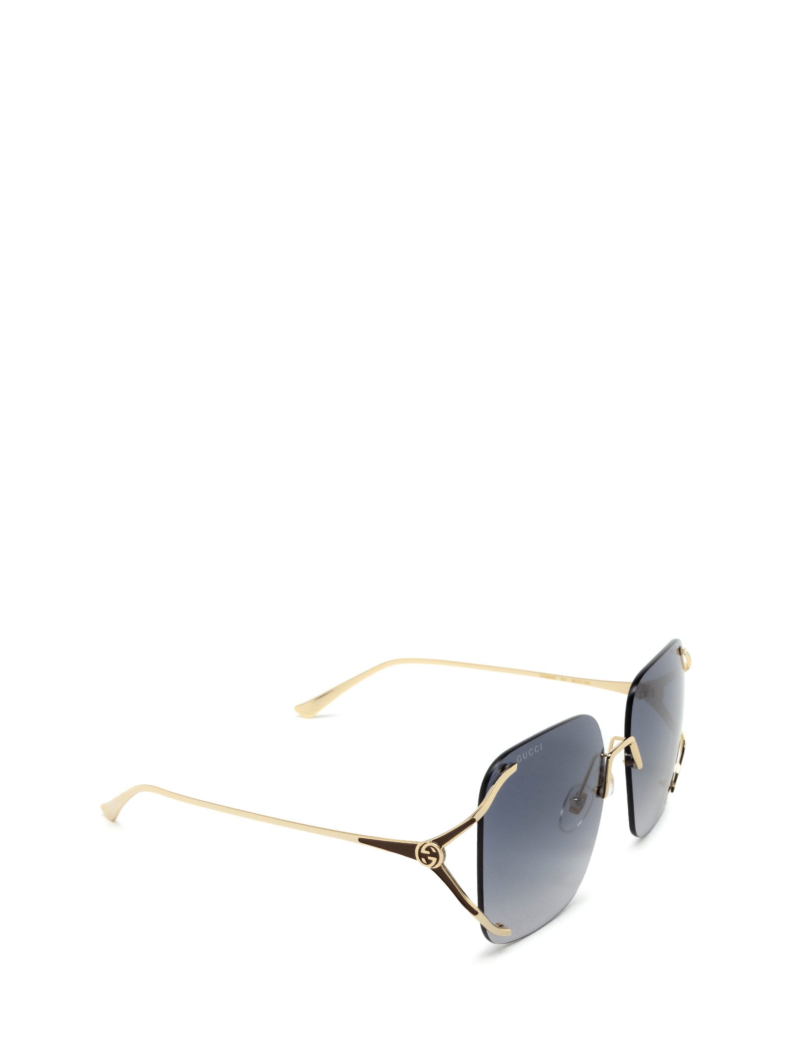 Shop Gucci Gg0646s Gold Sunglasses