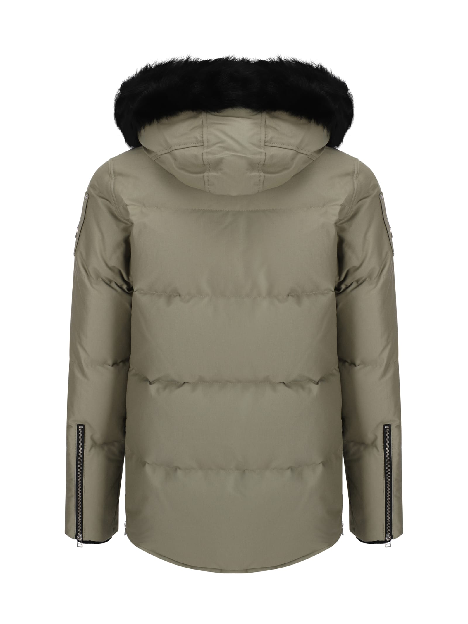 Shop Moose Knuckles Neoshear Down Jacket In Sage W/blk Sh