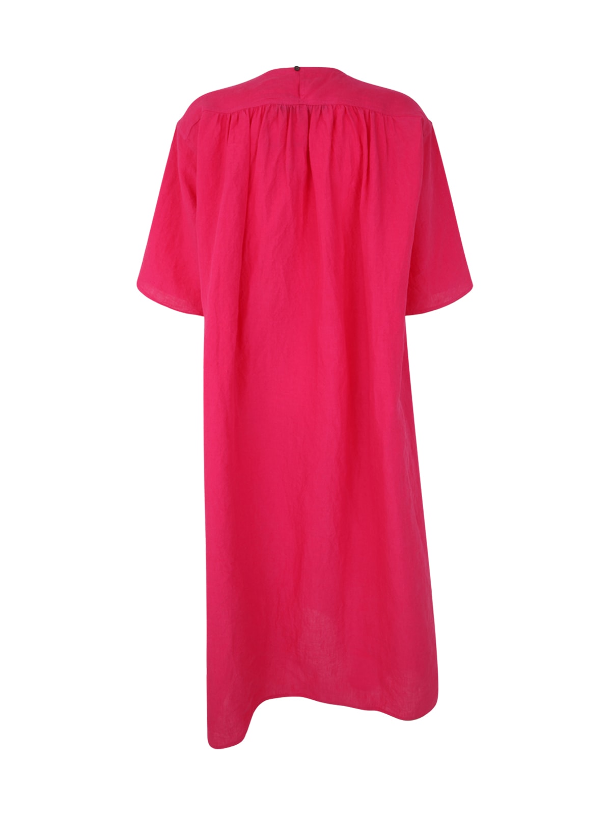 Shop Sofie D'hoore Dress With Plastron Front In Fuchsia