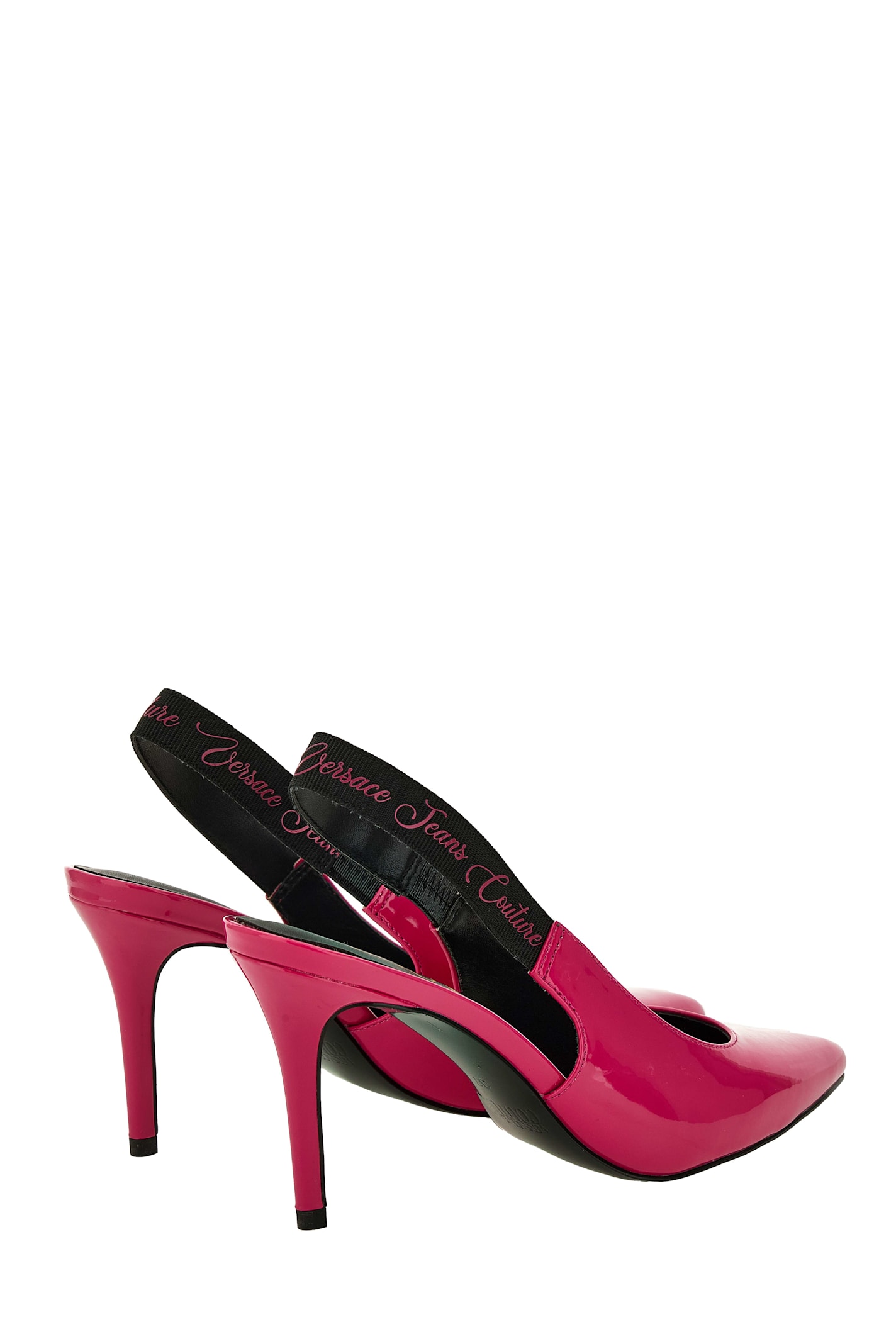 Versace Jeans Couture Slingback Pointed-toe Pumps In Pink