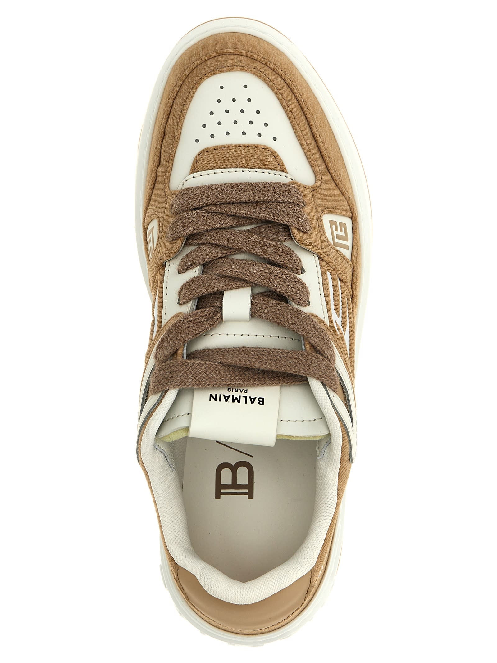 Balmain B-court Skate Sneakers In 0ez Nude Clair
