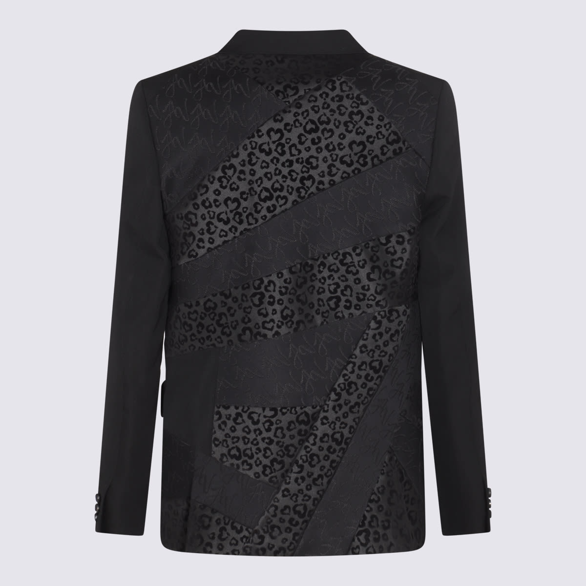 Shop Comme Des Garçons Homme Deux Black Wool And Linen Blazer In Black X Black
