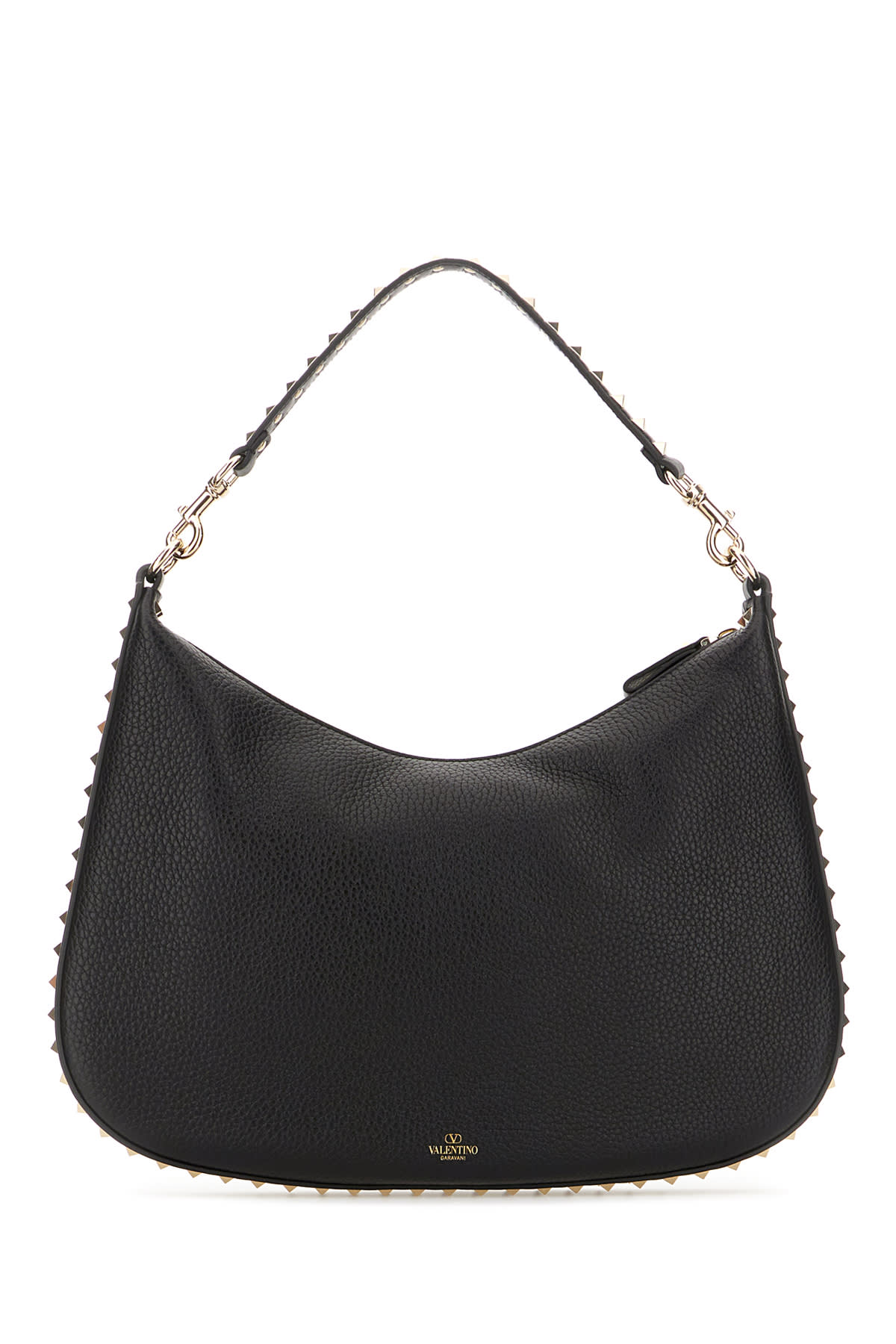 Shop Valentino Black Leather Handbag In Nero