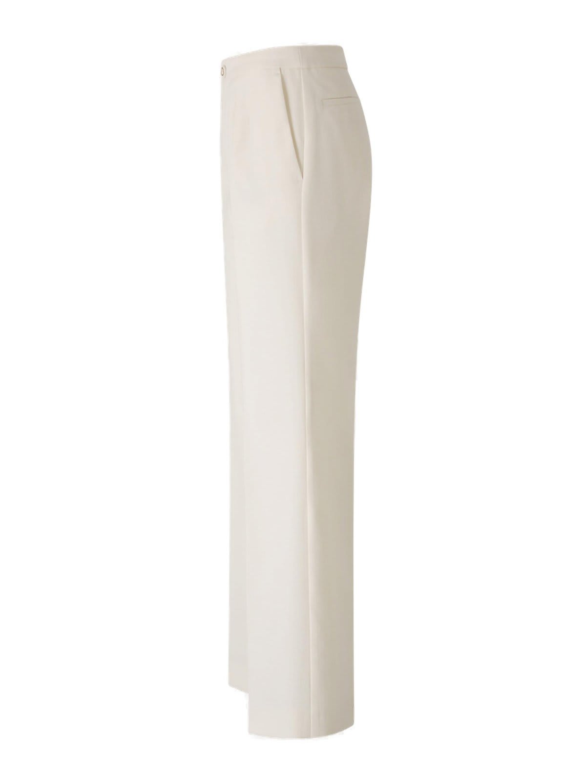 Shop Moncler Gabardine Trousers In White