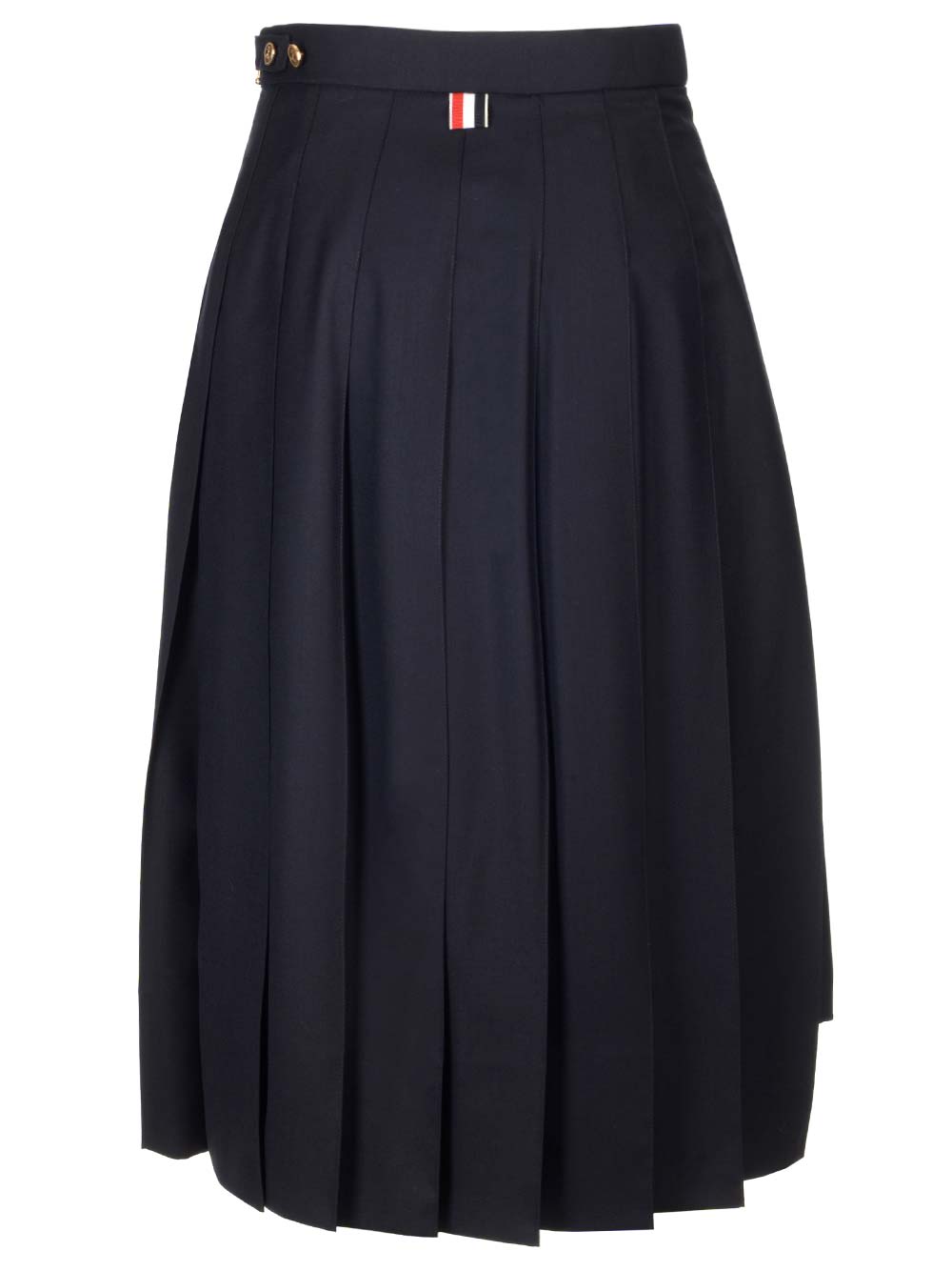 THOM BROWNE PLEATED MIDI SKIRT