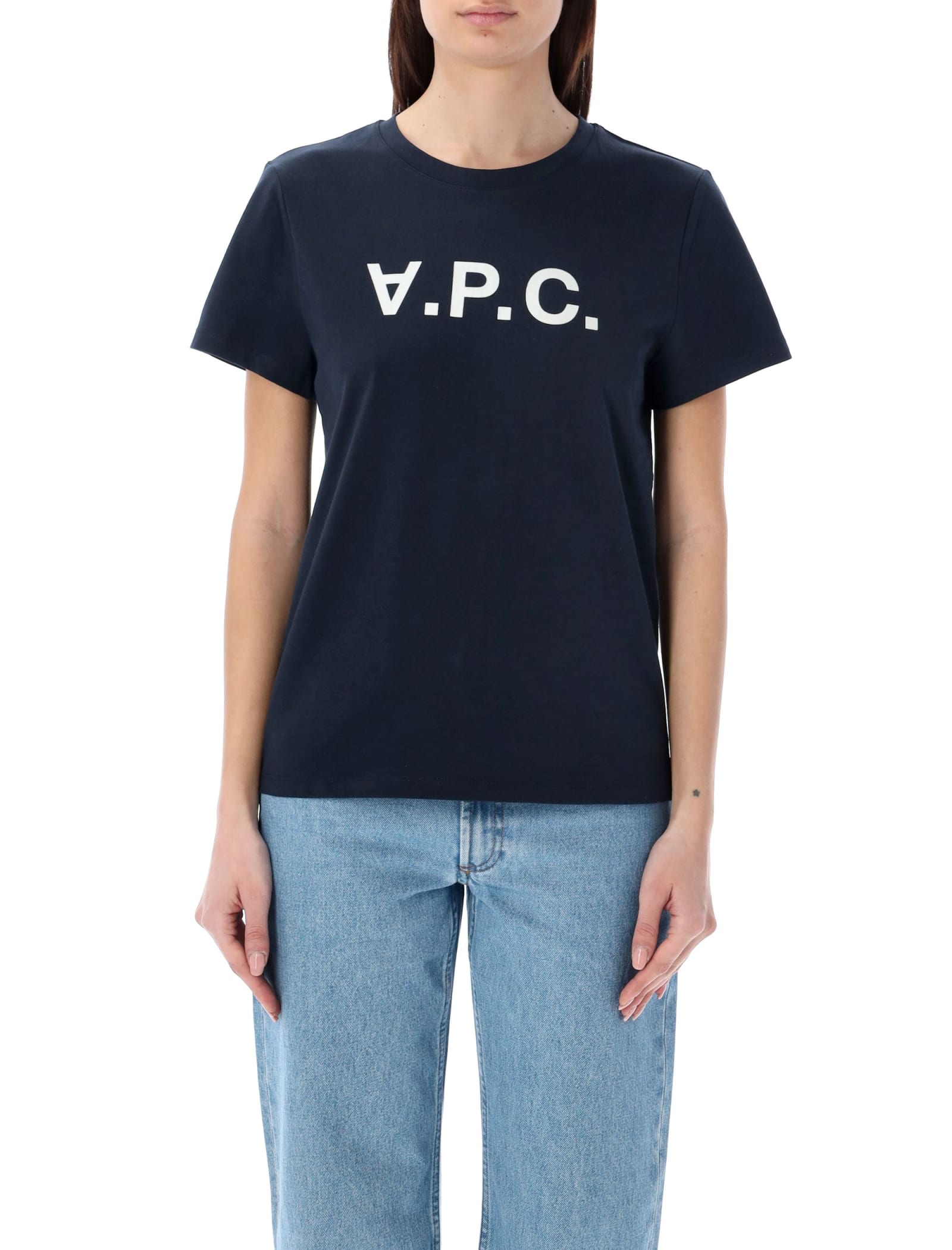 Shop Apc Vpc T-shirt In Dark Navy