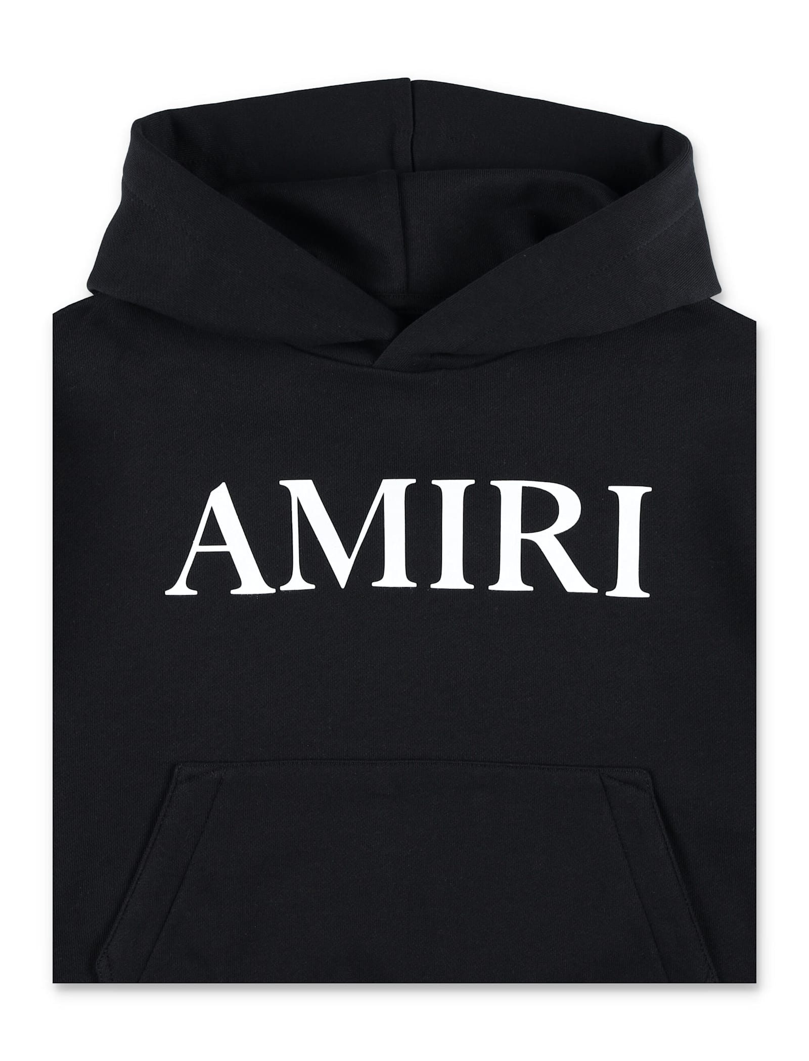 Amiri Kids Black Logo Hoodie In Black