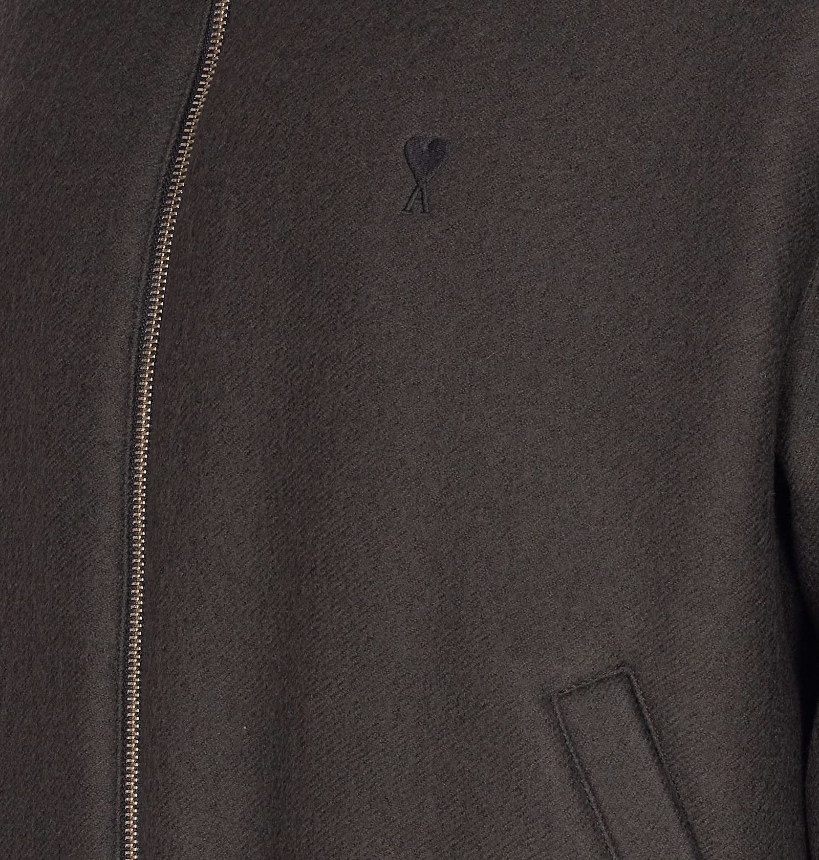 Ami Alexandre Mattiussi Quilted Padded Jacket With High Collar And Structured Silhouette In Black