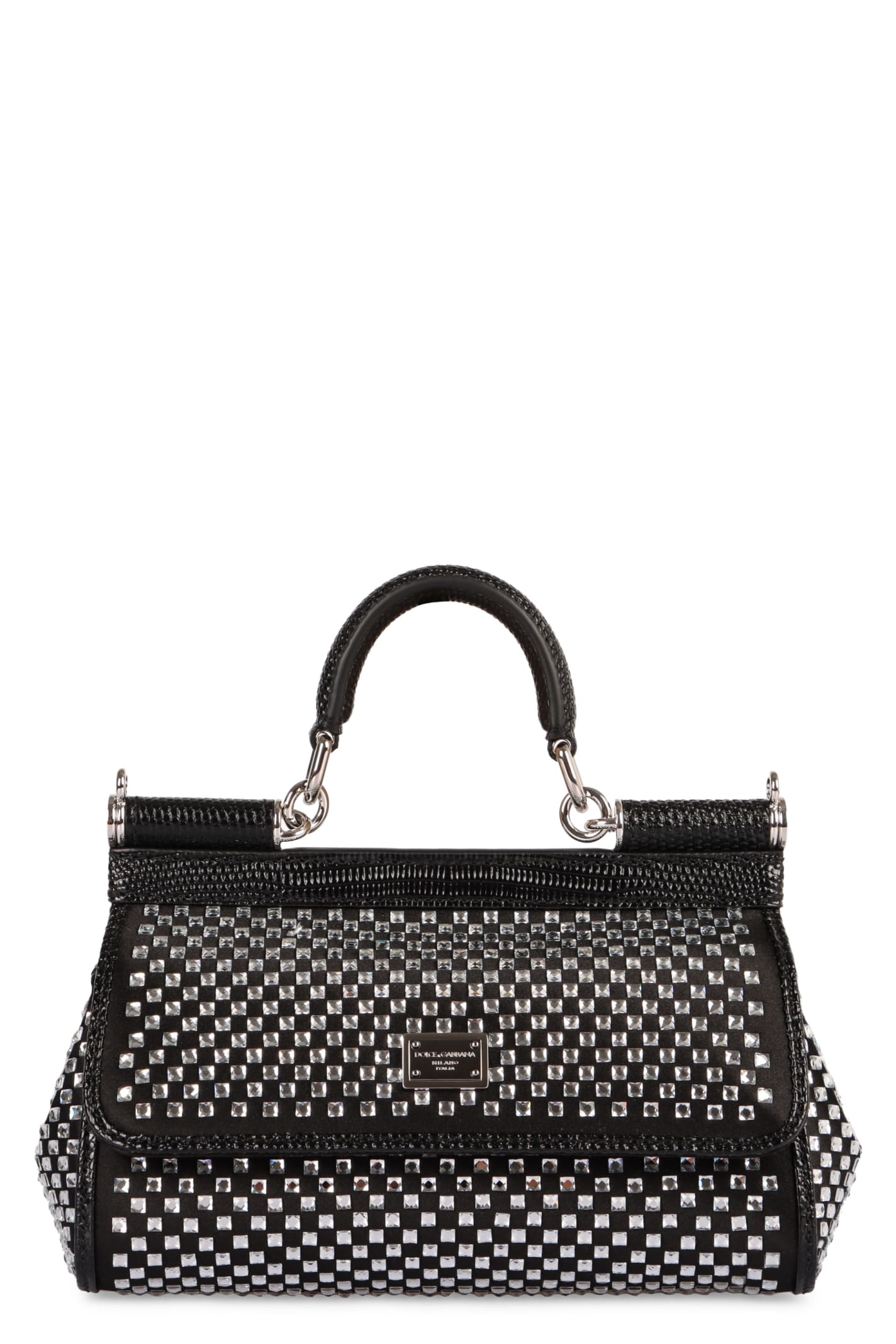 Shop Dolce & Gabbana Sicily Small Handbag In Black