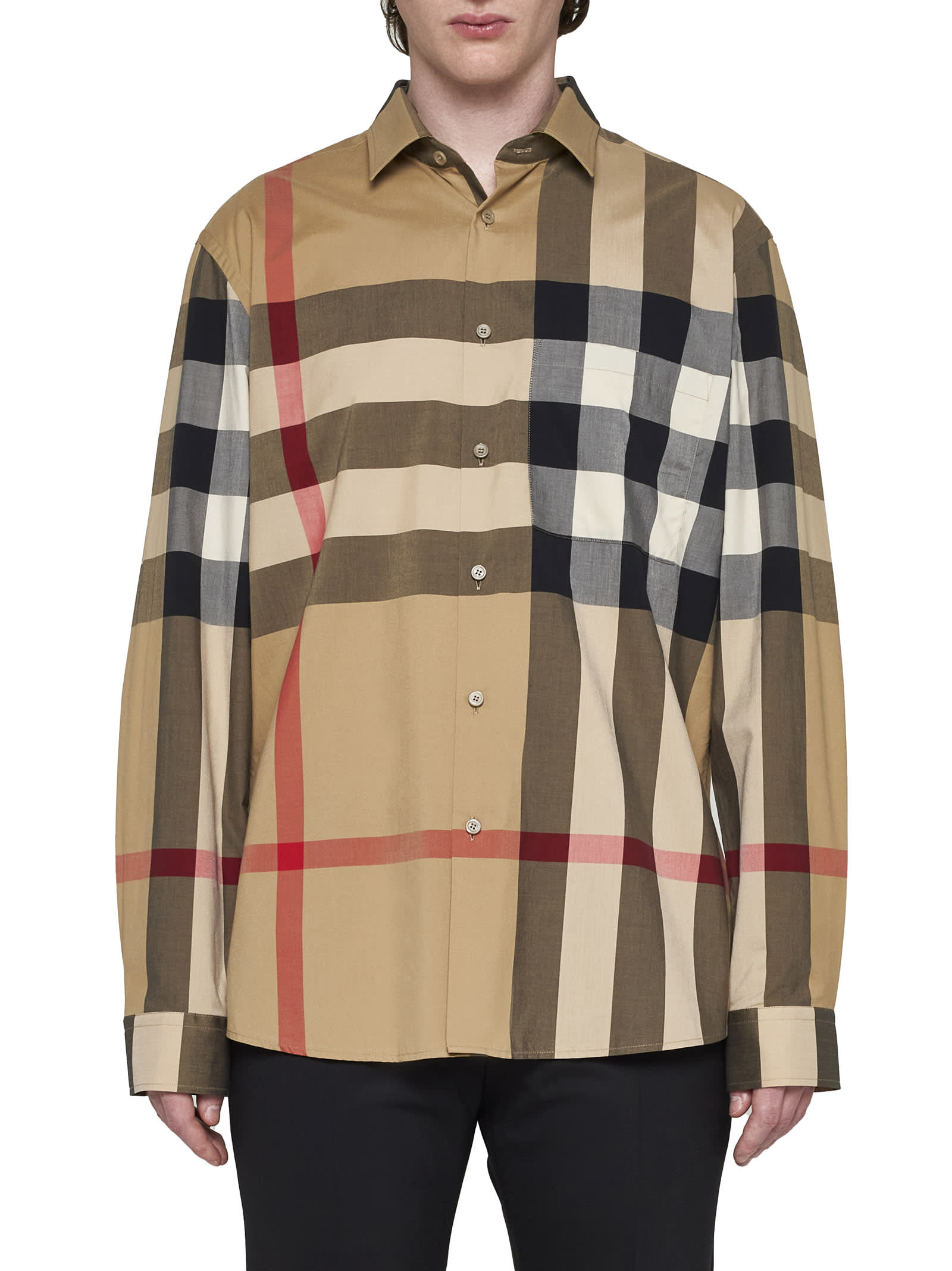 Shop Burberry Shirt In Beige