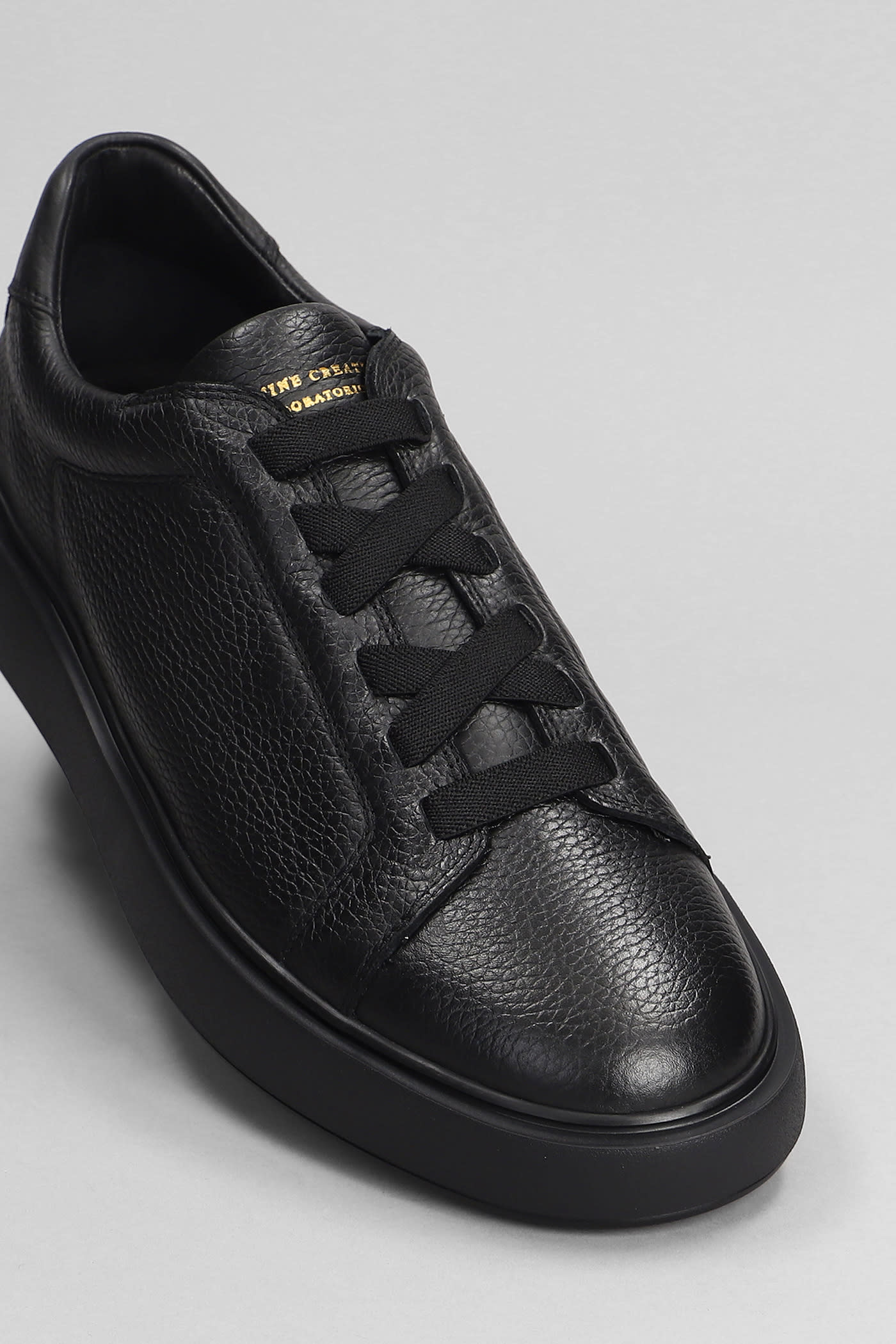 Shop Officine Creative Slouch 001 Sneakers In Black Leather