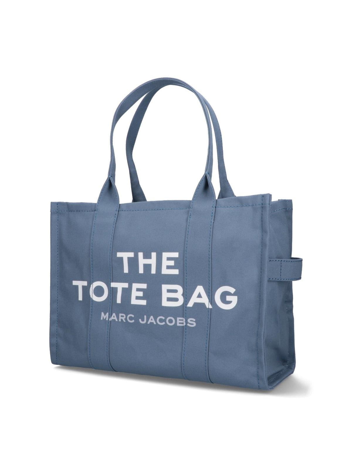 Shop Marc Jacobs The Large Tote Bag In Blue Shadow