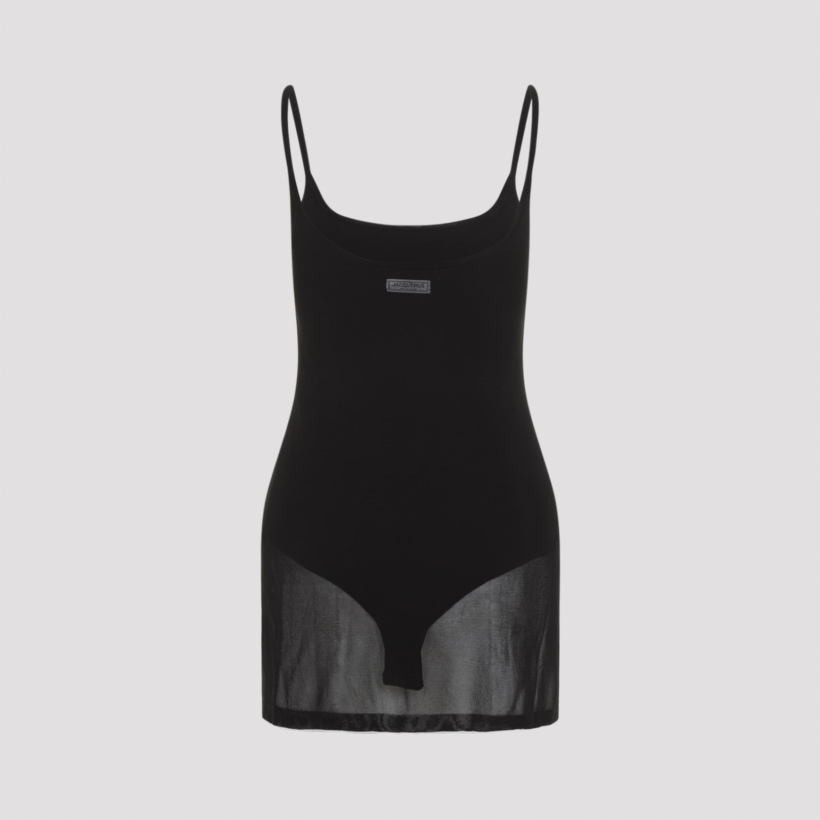 Shop Jacquemus La Robe Maille Roupao Mini Dress In Black