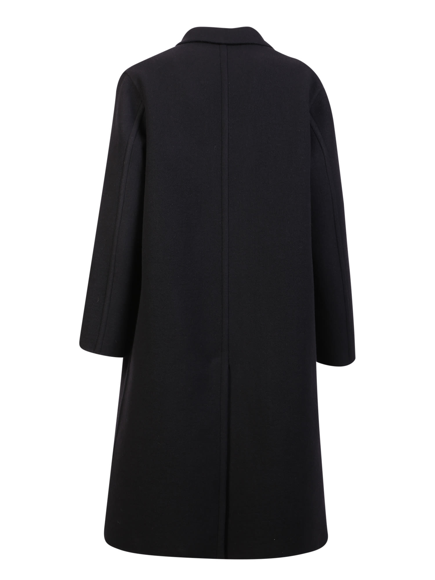Shop Jil Sander Wool Blend Coat In Black