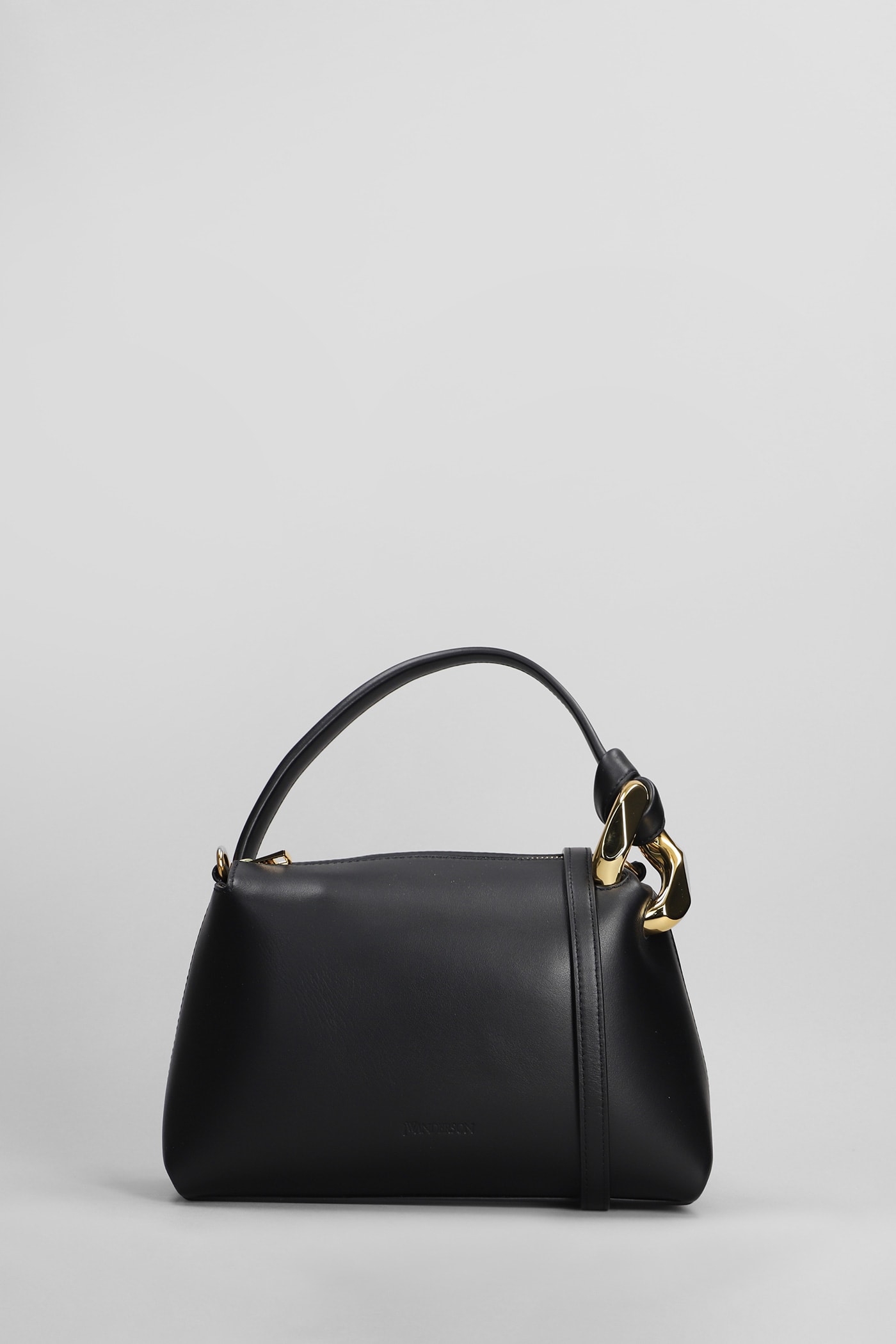 Shop Jw Anderson Corner Shoulder Bag In Black Leather