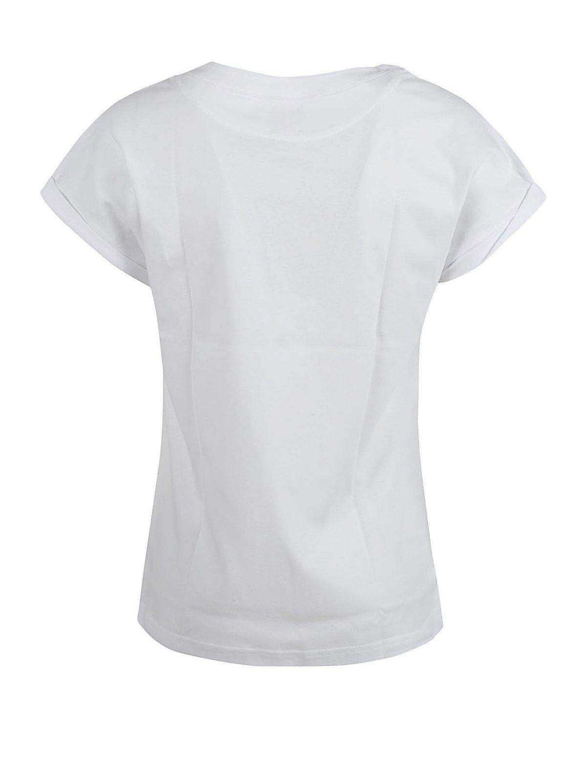 Shop Eleventy Short-sleeved Round-neck T-shirt