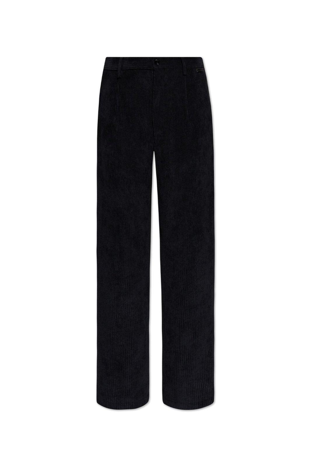 Shop Dolce & Gabbana Straight Leg Corduroy Pants In Nero