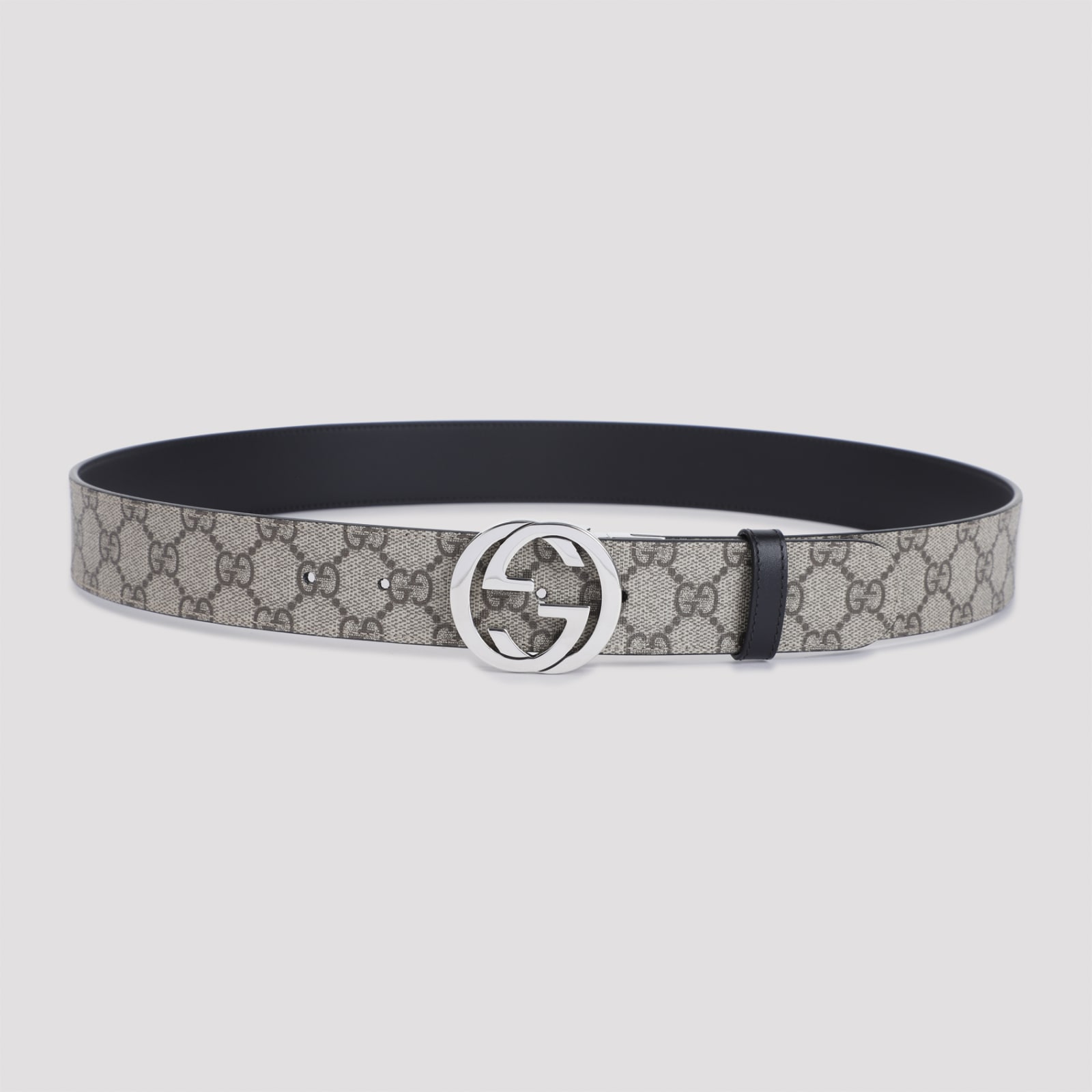 Shop Gucci Reversible Belt With Gg In Beige Ebony