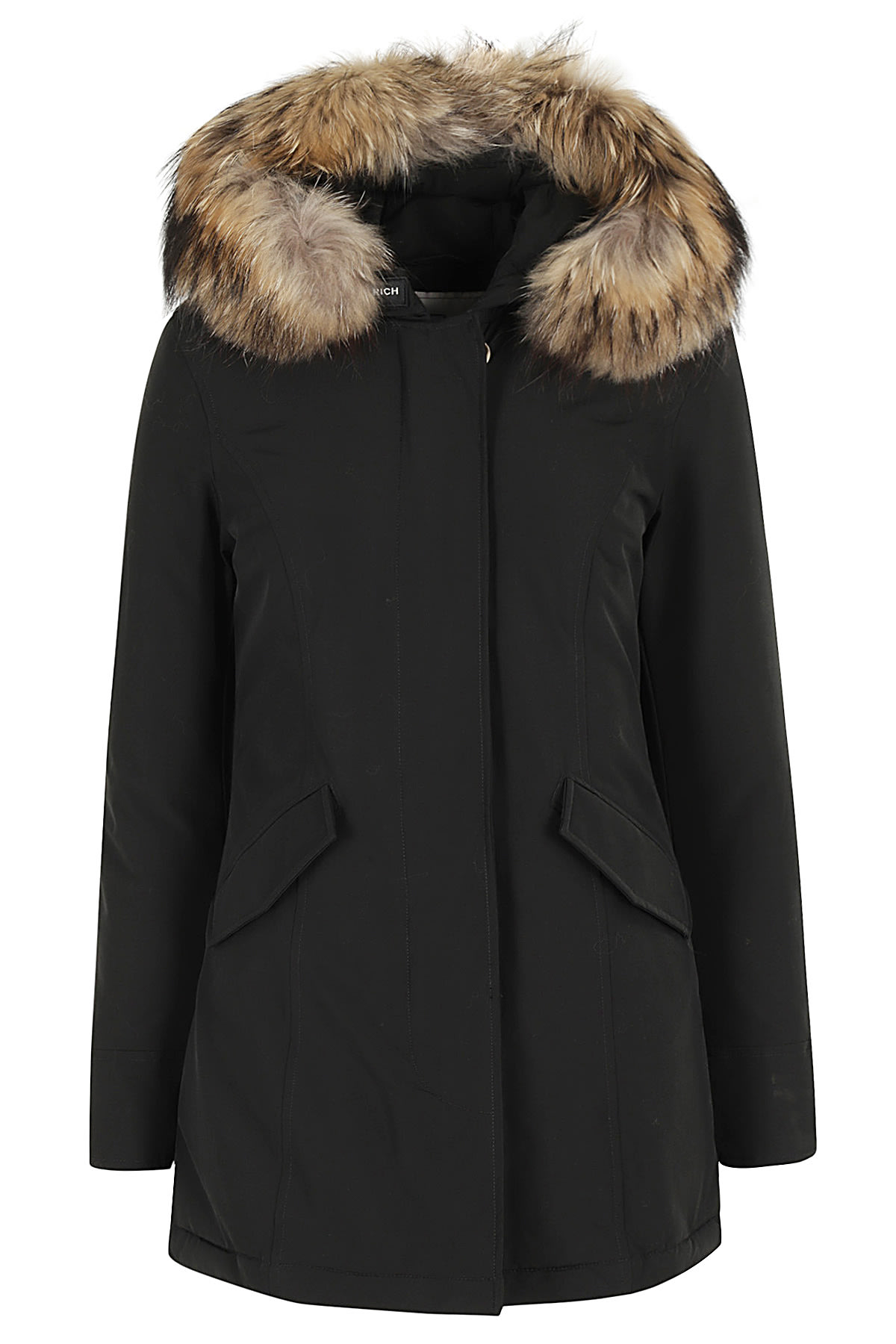 Shop Woolrich Arctic Raccoon Parka In Blk Black