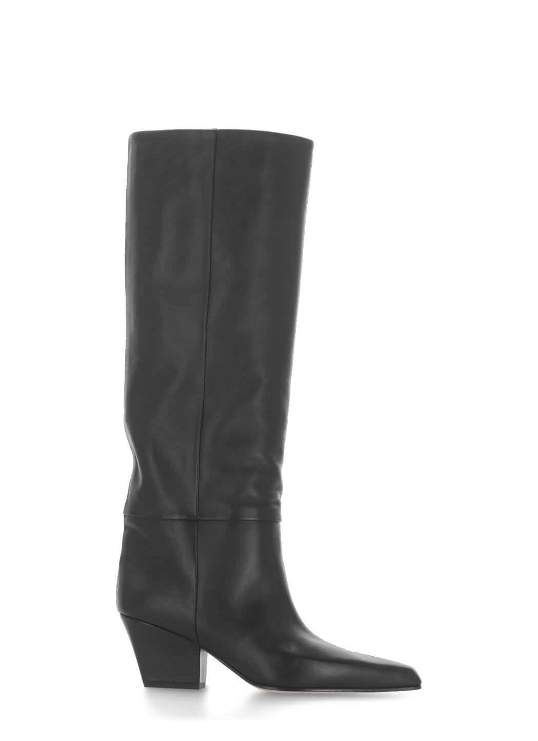 Paris Texas Jane Knee-high Leather Texan Heel Boots In Nude