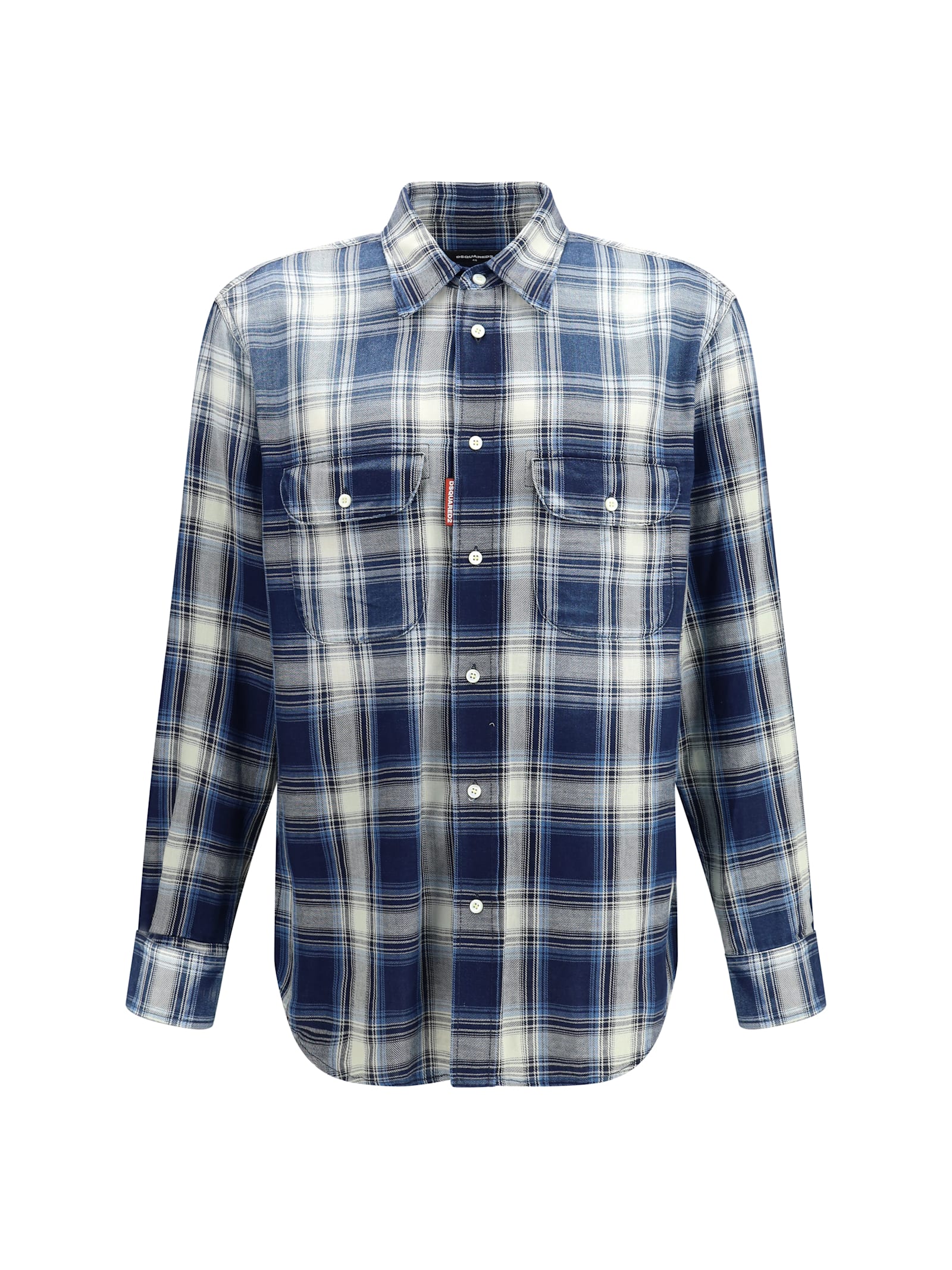 Dsquared2 Checked Pattern Shirt With Pockets And Collar