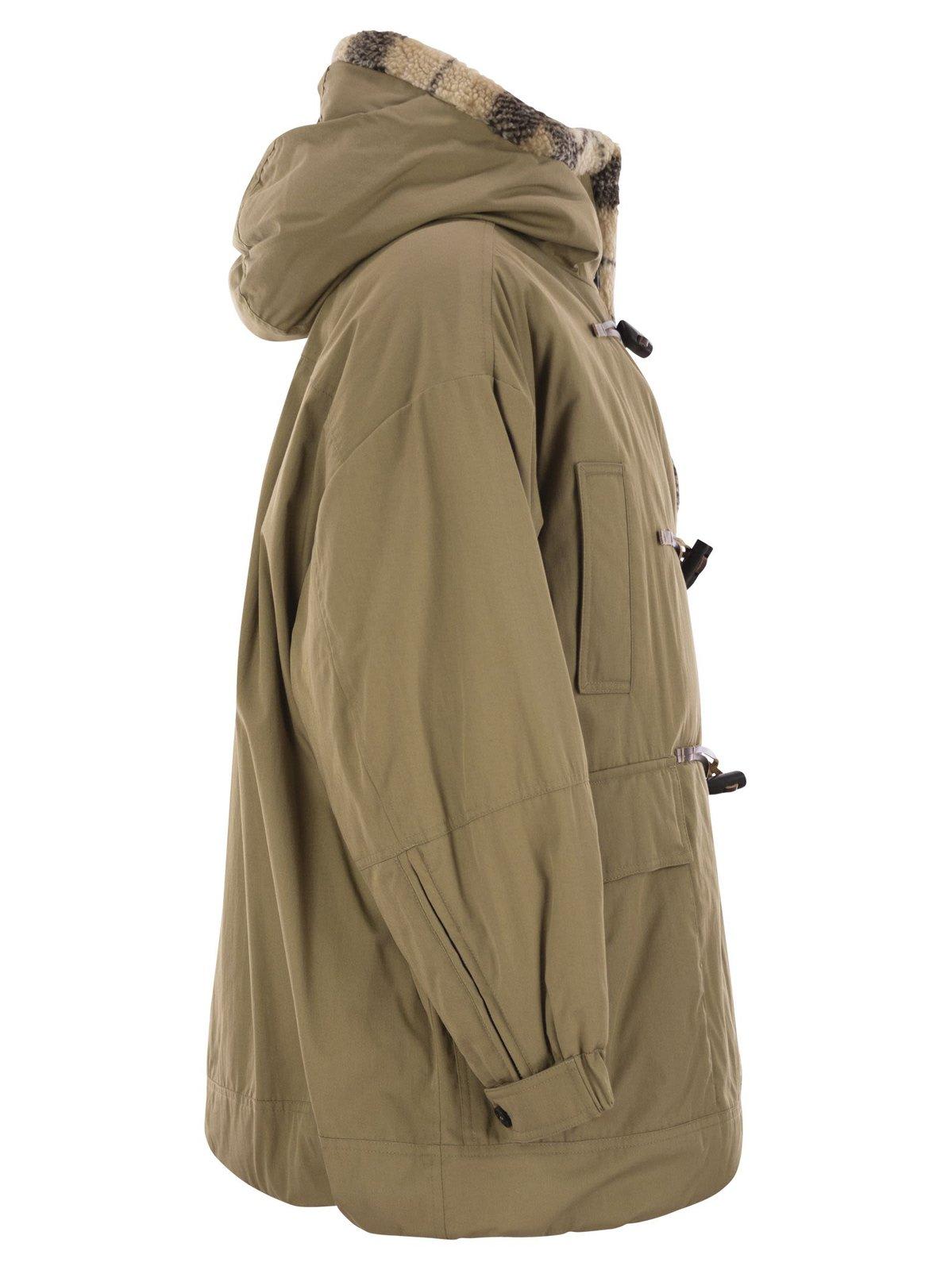 WEEKEND MAX MARA HIGH NECK HOODED PARKA 