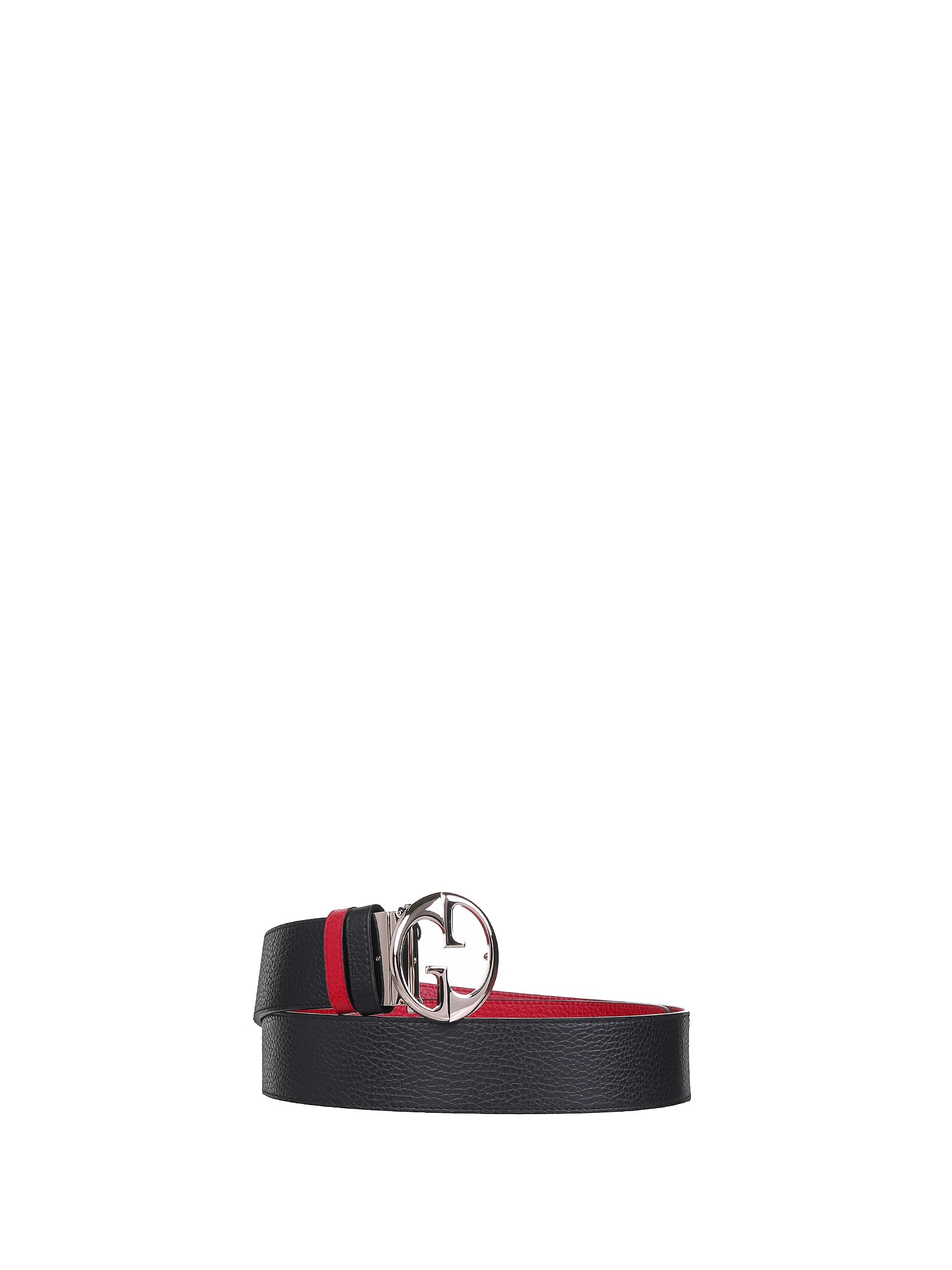 Gucci Gg Reversible Belt In Nero Rosso