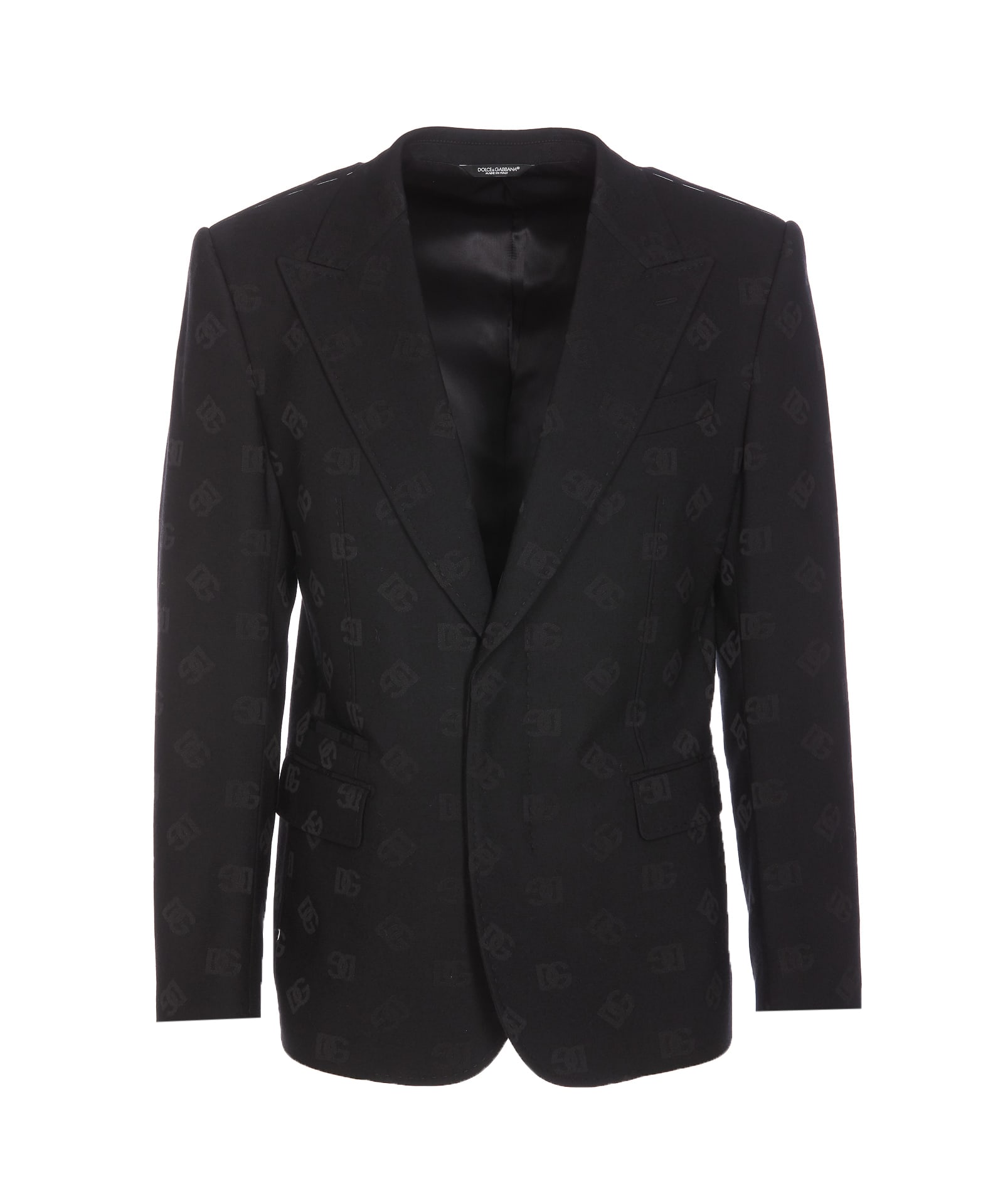 Shop Dolce & Gabbana Sicilia Dg Jacket In Black