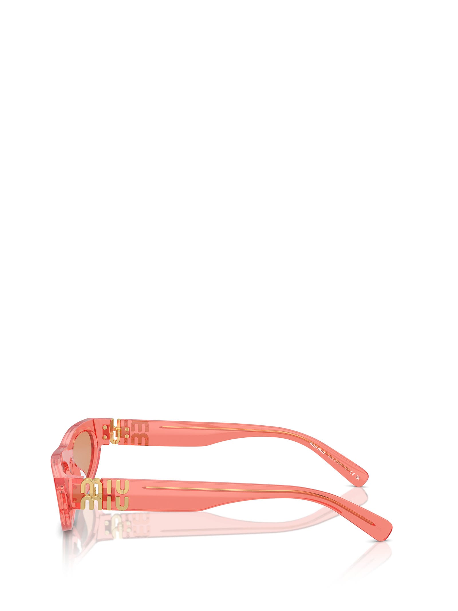 Miu Miu Mu 07zs Tulip Transparent Sunglasses In 14t07v