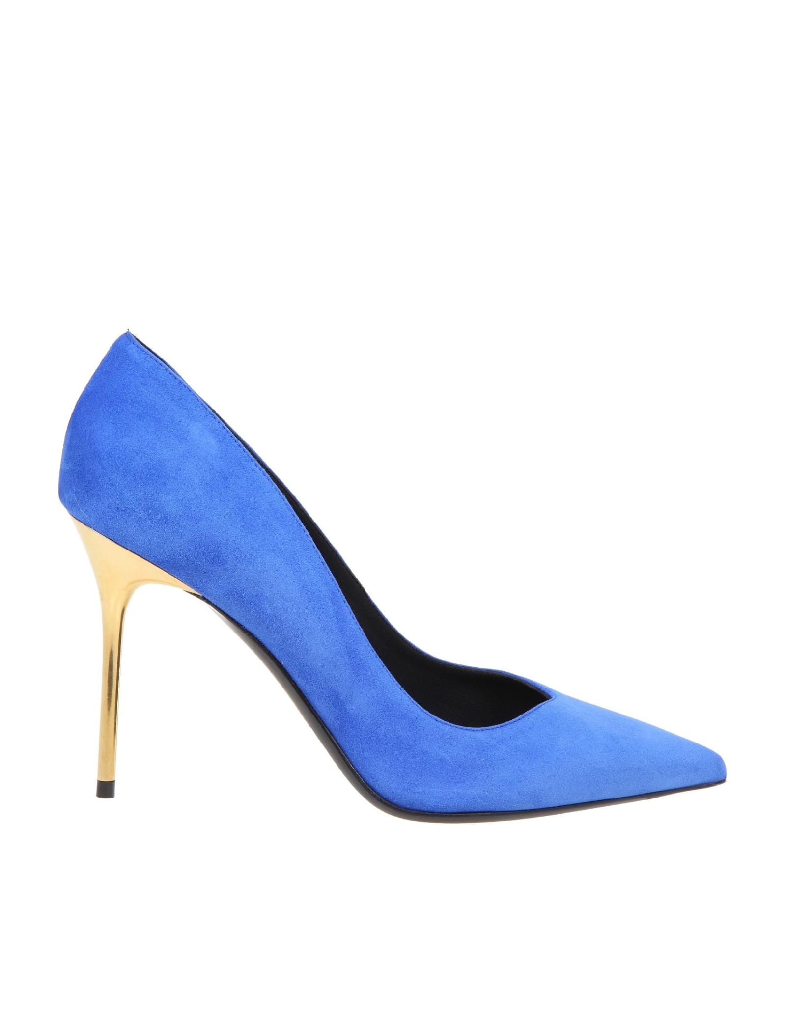 Buy Balmain Decollete In Suede And Cobalt Color online, shop Balmain shoes with free shipping