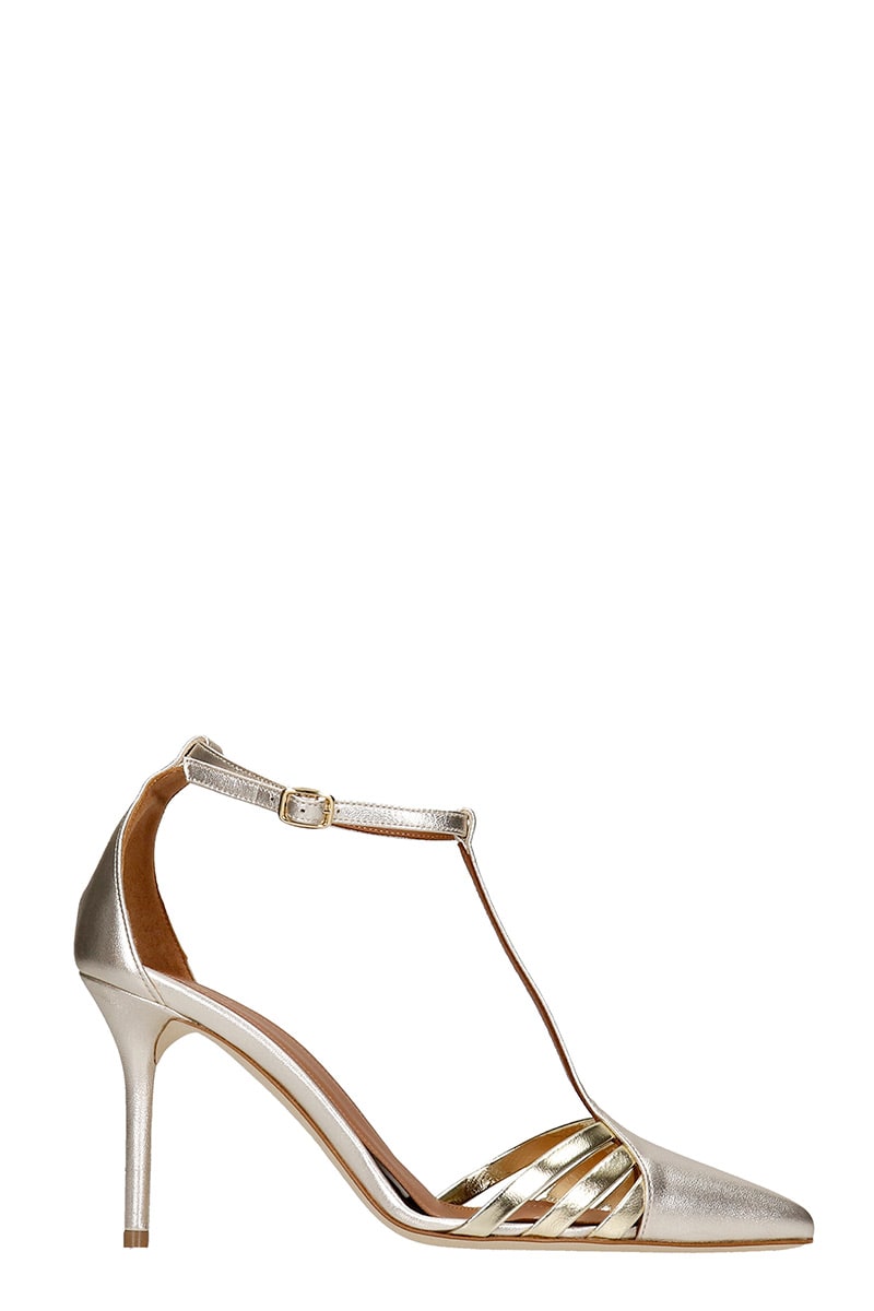 Malone Souliers ILA SANDALS IN PLATINUM LEATHER