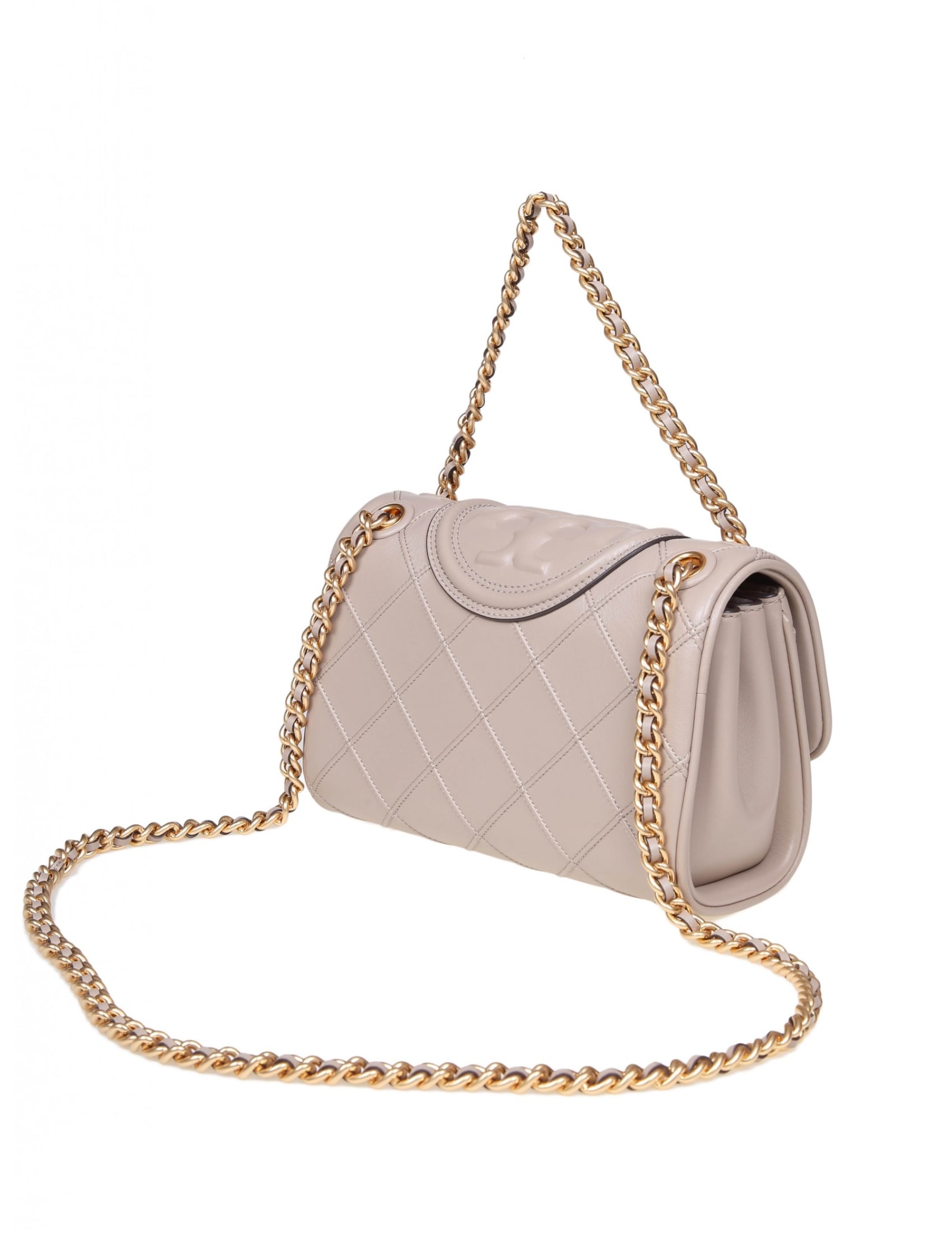 Shop Tory Burch Fleming Small In Clay Color Quilted Leather