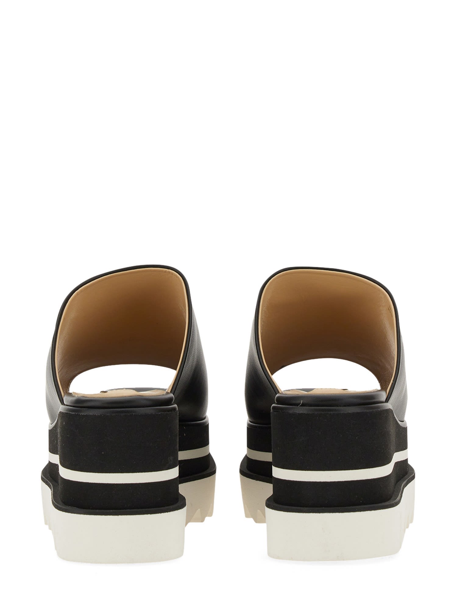 Shop Stella Mccartney Sneakelyse Sandals Eco In Nero