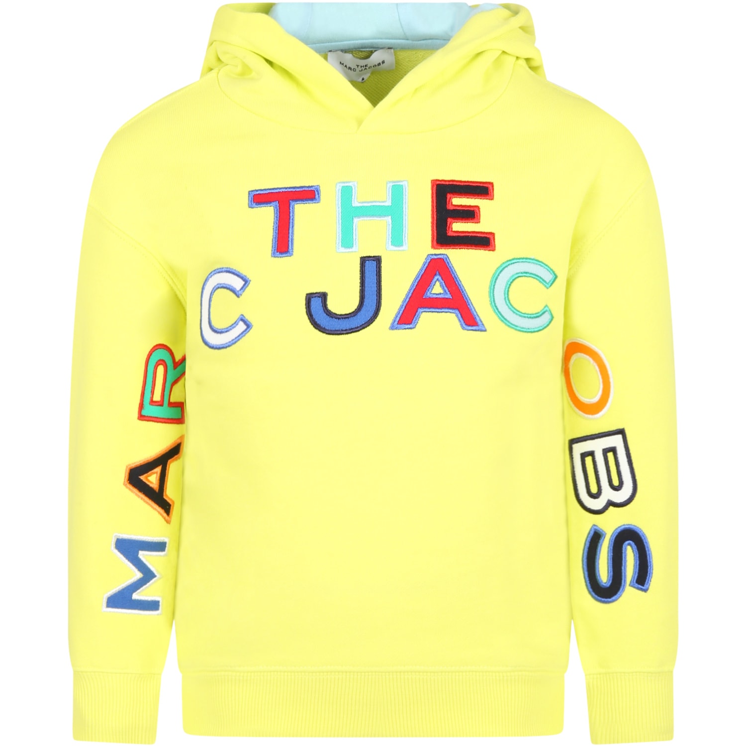 Little Marc Jacobs Neon Yellow Sweatshirt For Kids With Logo