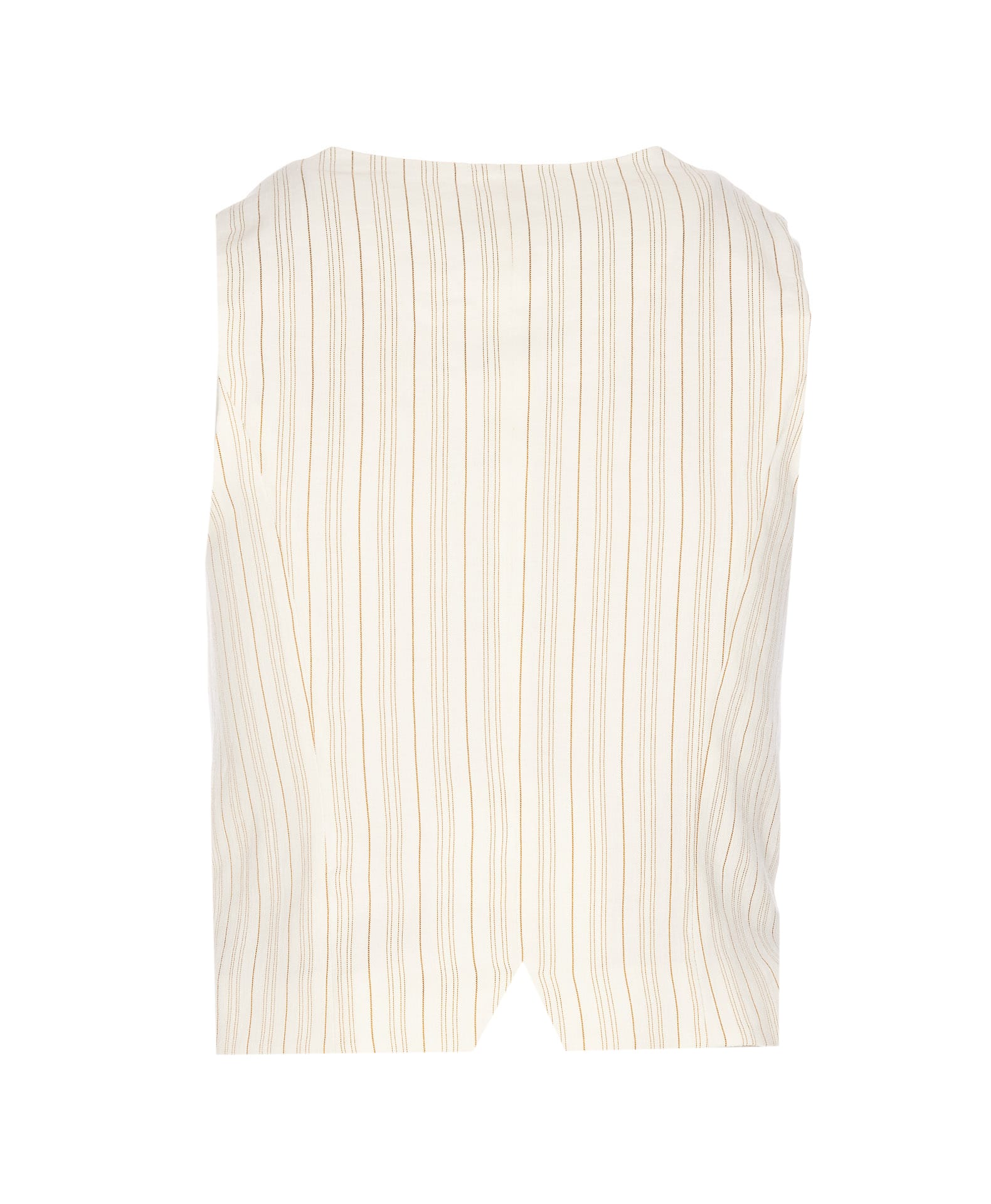 Shop Liu •jo Pinstriped Vest In White