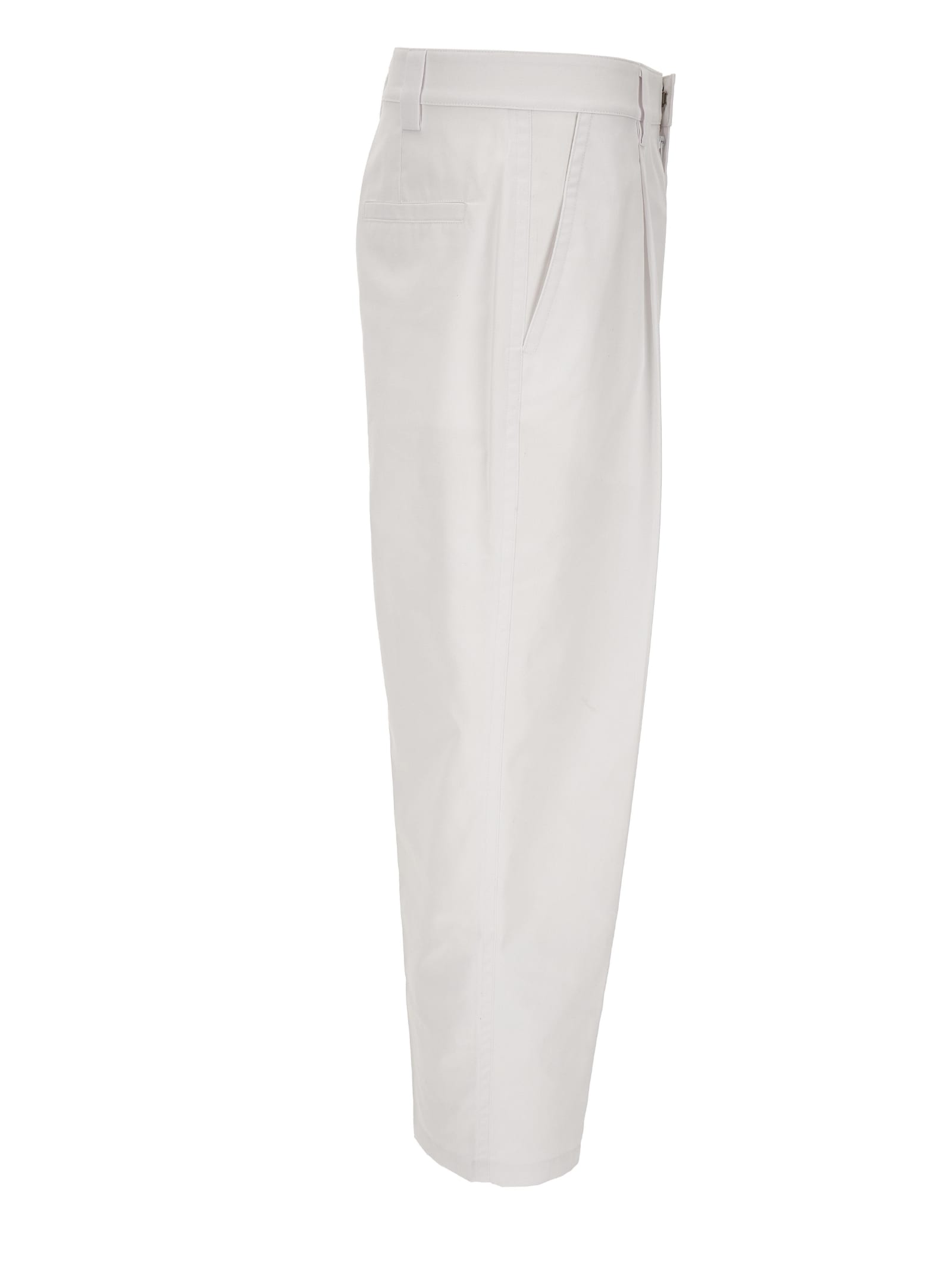 Shop Versace Jeans Couture White Casual Trousers