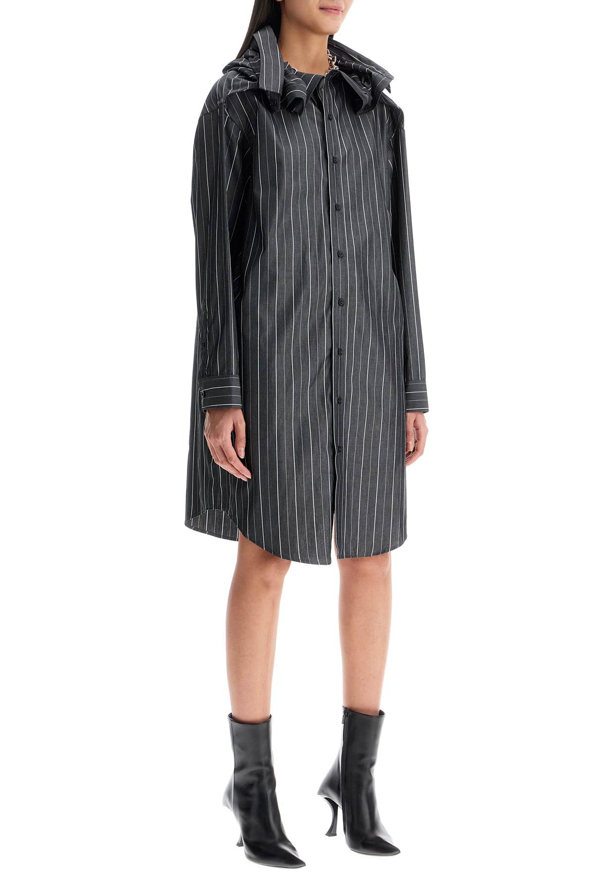 Shop Y/project Evergreen Chain Chemis In Evergreen Dark Grey Stripe (grey)