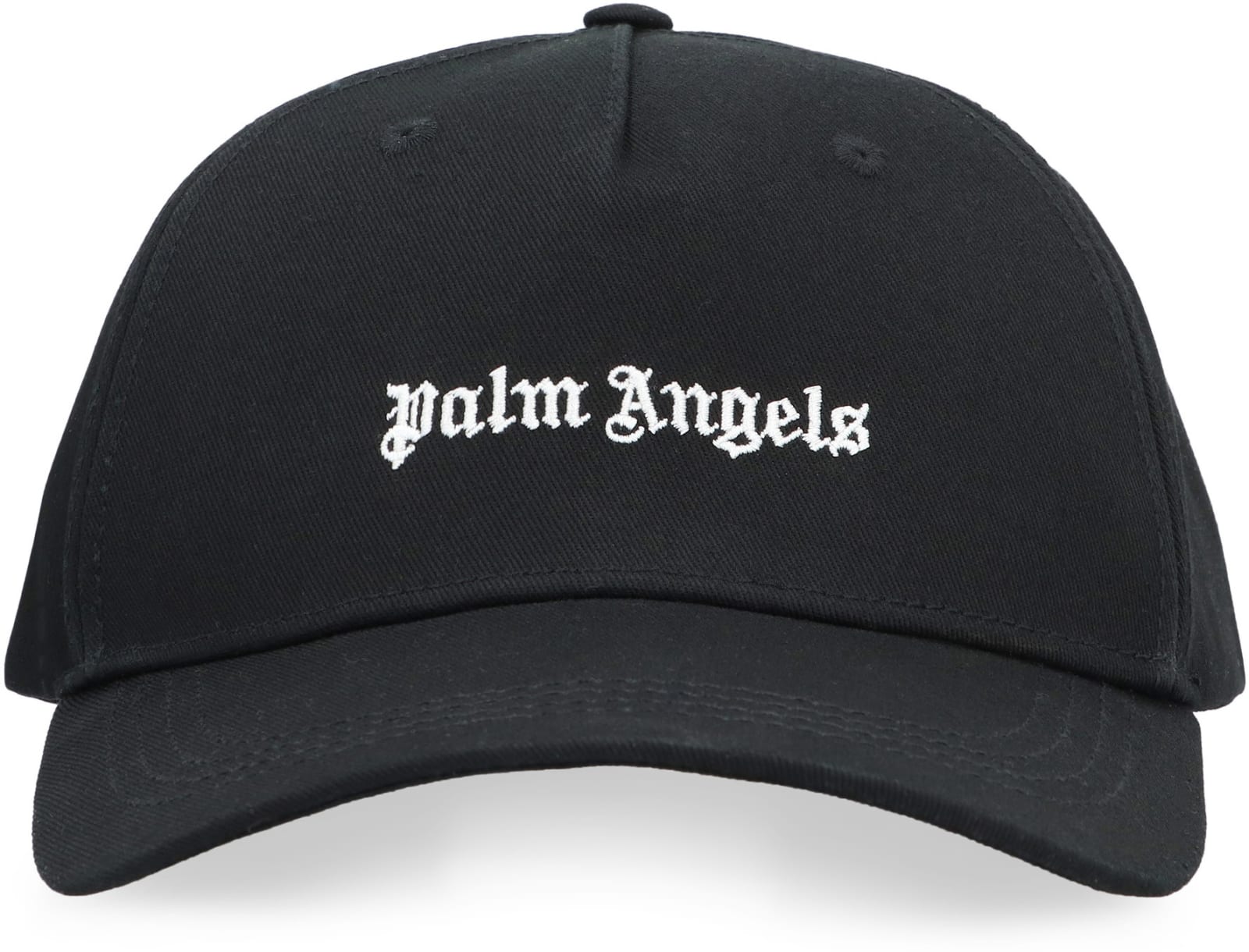 Shop Palm Angels Logo Baseball Cap In Black