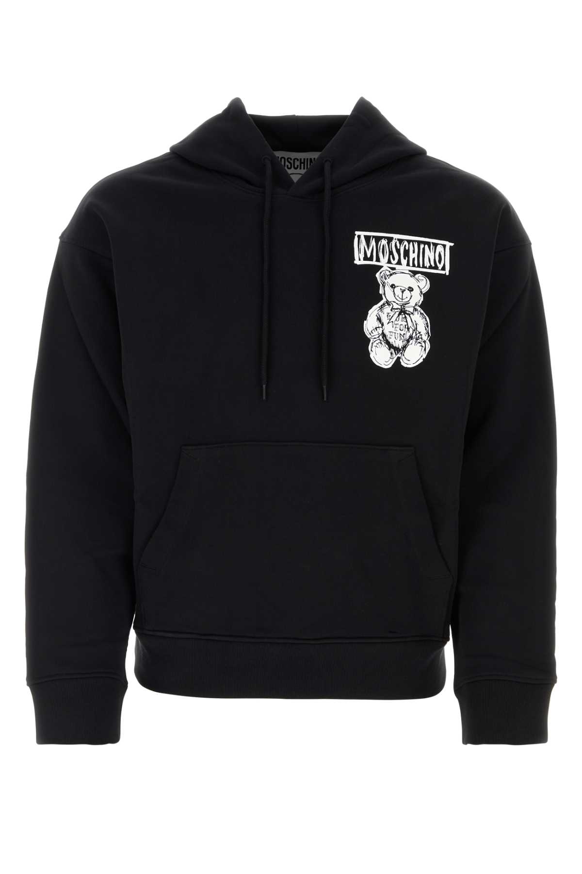 Shop Moschino Black Cotton Sweatshirt In Fantasianero