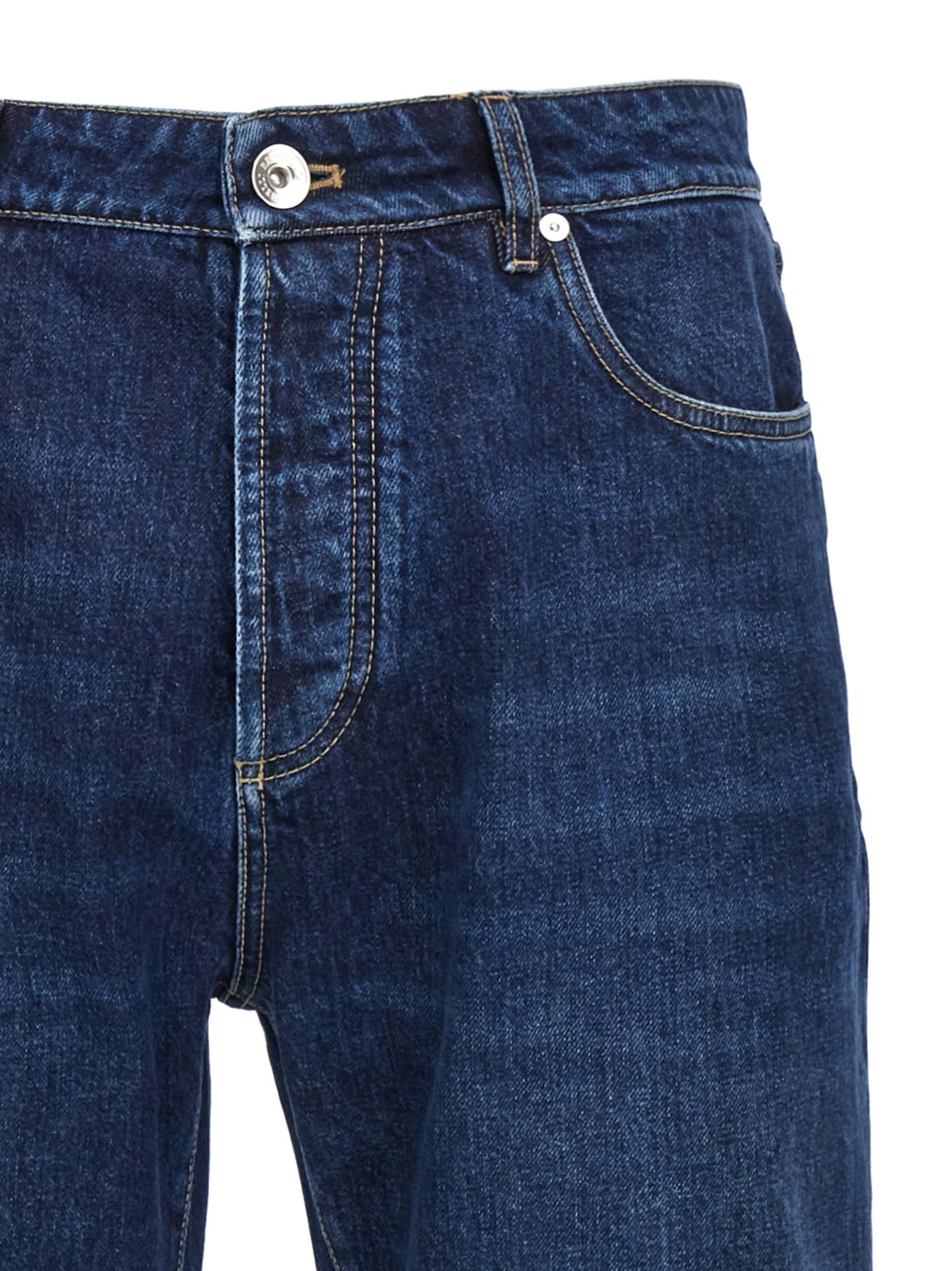 Shop Brunello Cucinelli Denim Jeans In Blue