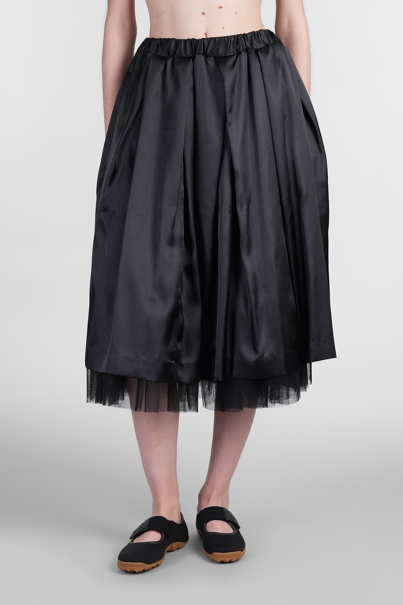 Shop Comme Des Garçons Skirt In Black Polyester
