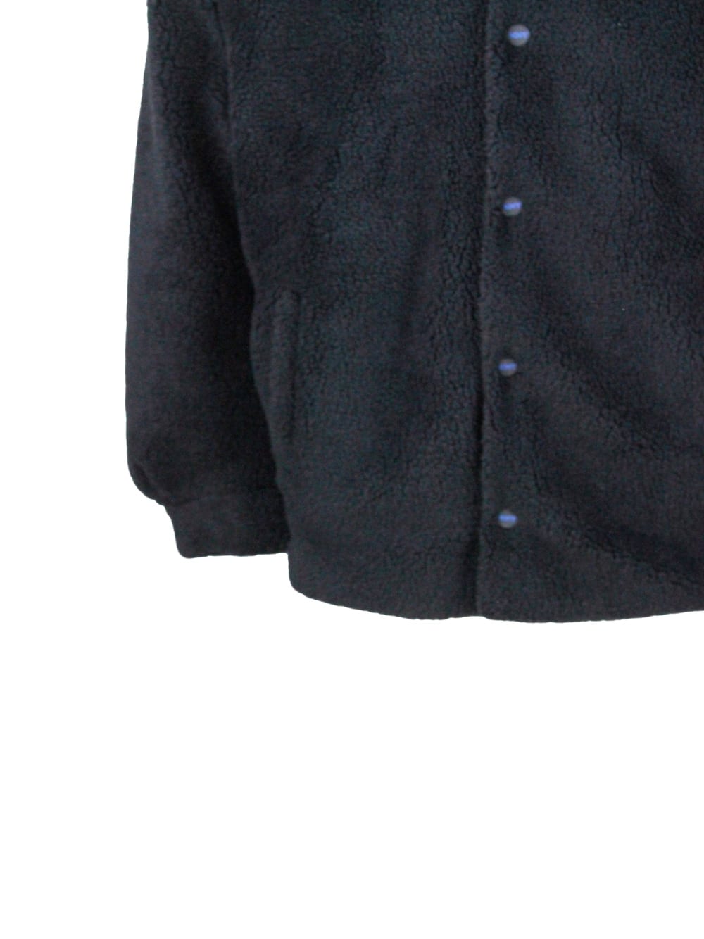 Shop Kiton Vest Jacket With Snap Button Closure In Soft Eco Bear. Gro Trims And Matching Inner Lining In Blu Navy