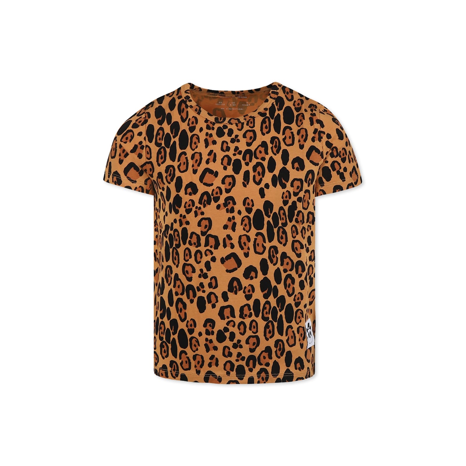 Mini Rodini Beige T-shirt For Kids With Spotted Print In Beige