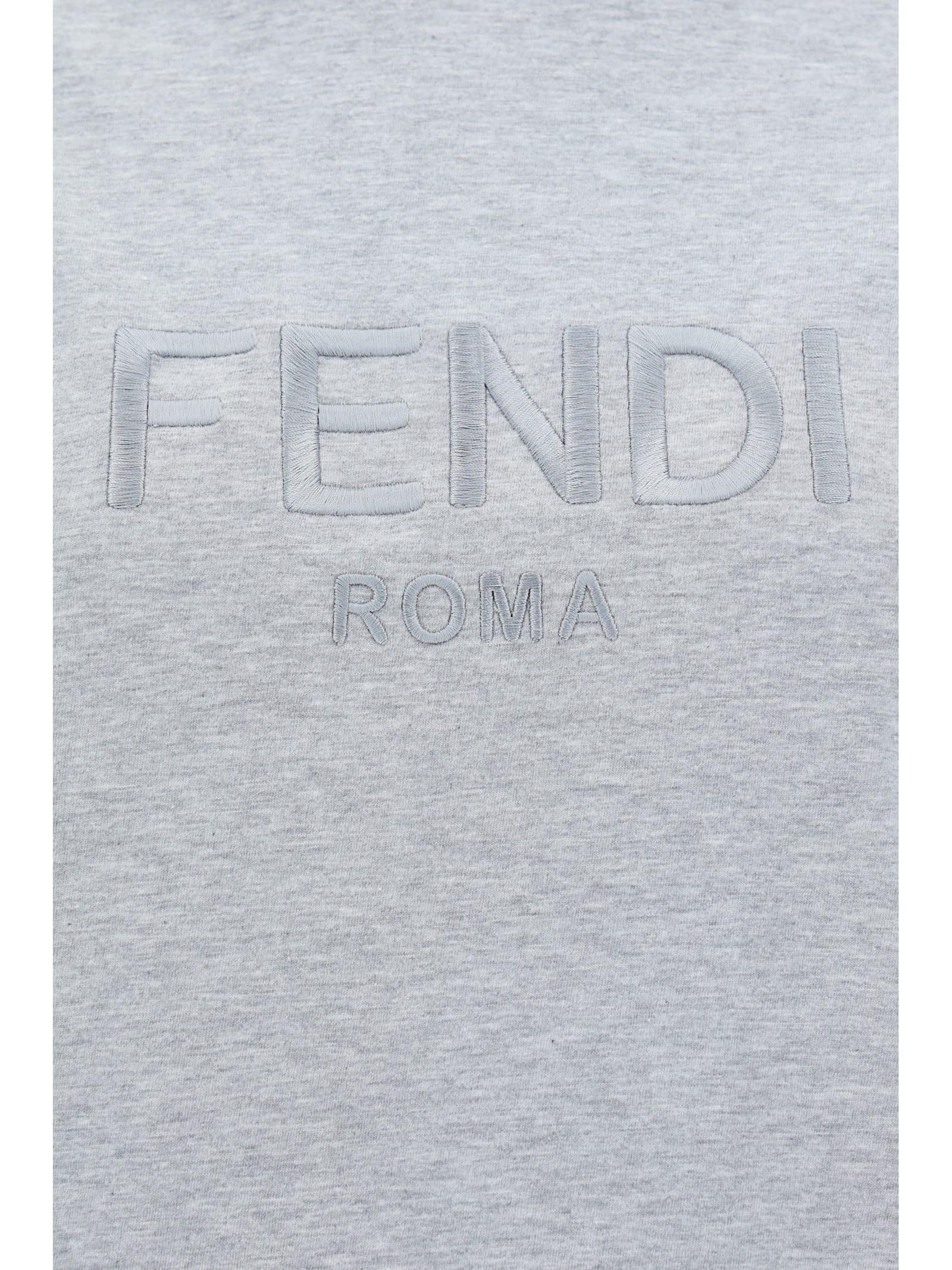 Shop Fendi T-shirt In Grey Melange