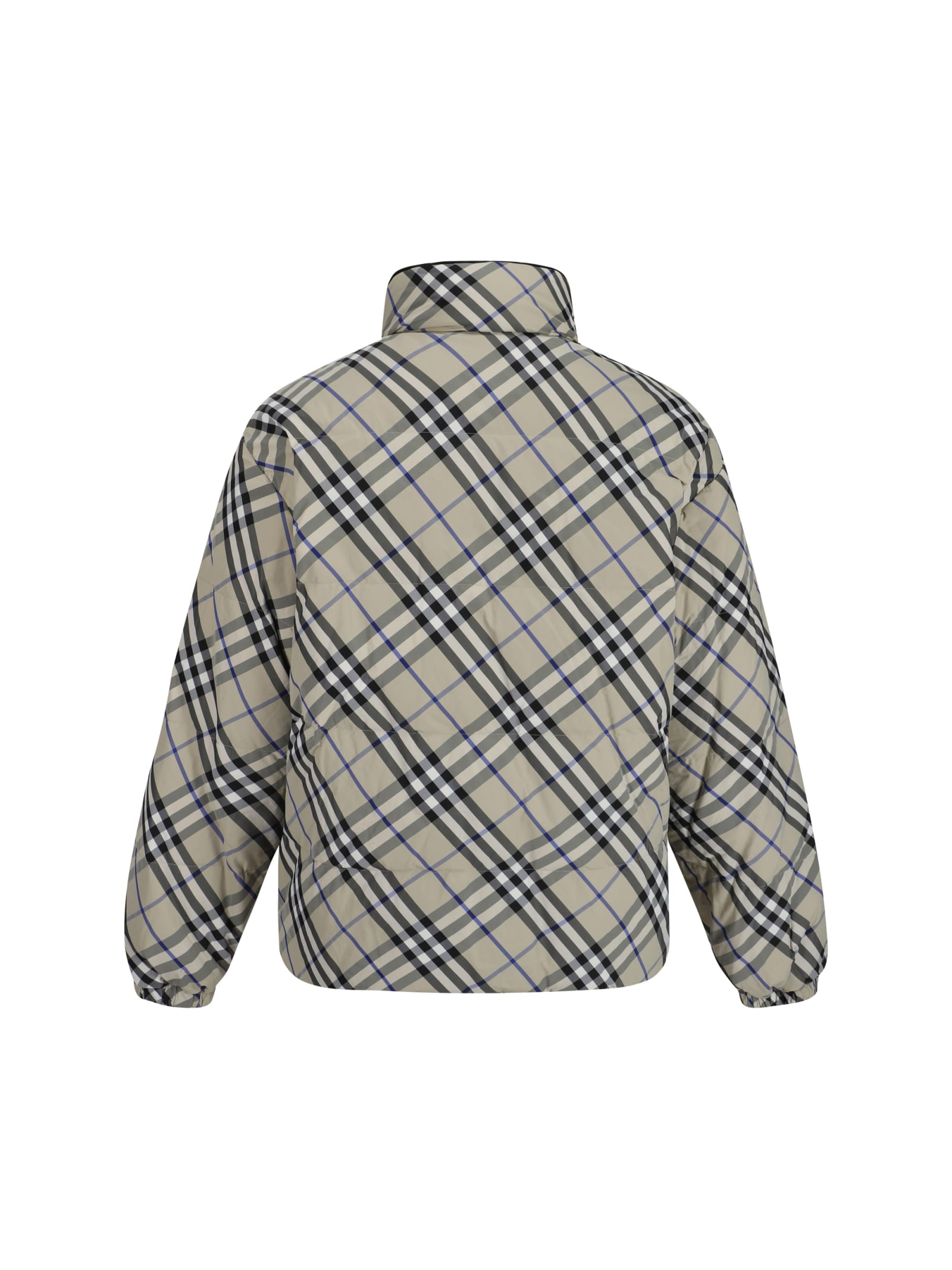 Shop Burberry Down Jackets In Lichen Ip Check