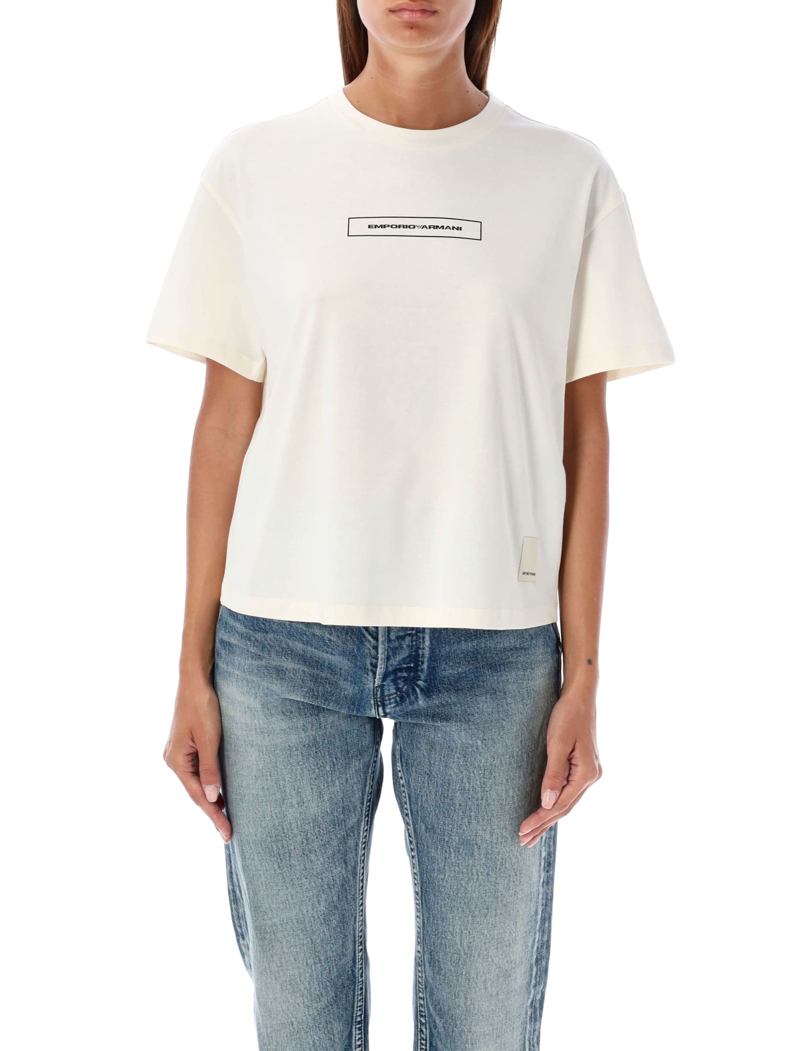 Shop Emporio Armani Printed T-shirt In 01i2